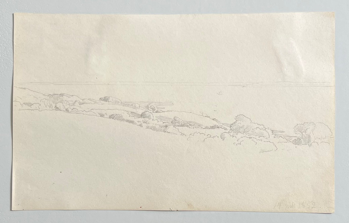 P. C. Skovgaard. Study of a landscape, 1852