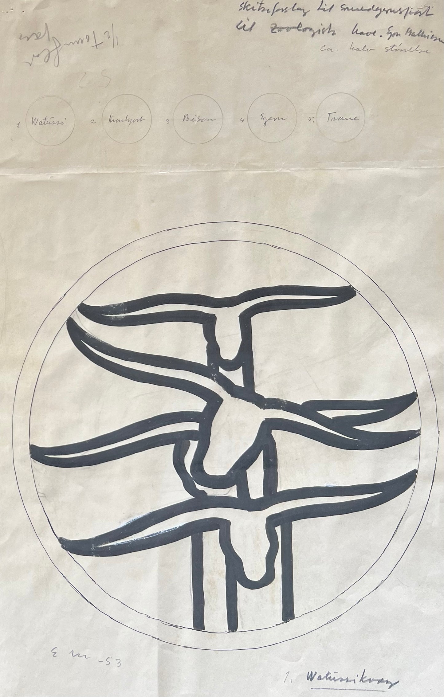 Egon Mathiesen. “Skitseforslag til smedejernsport til Zoologisk Have”, 1953