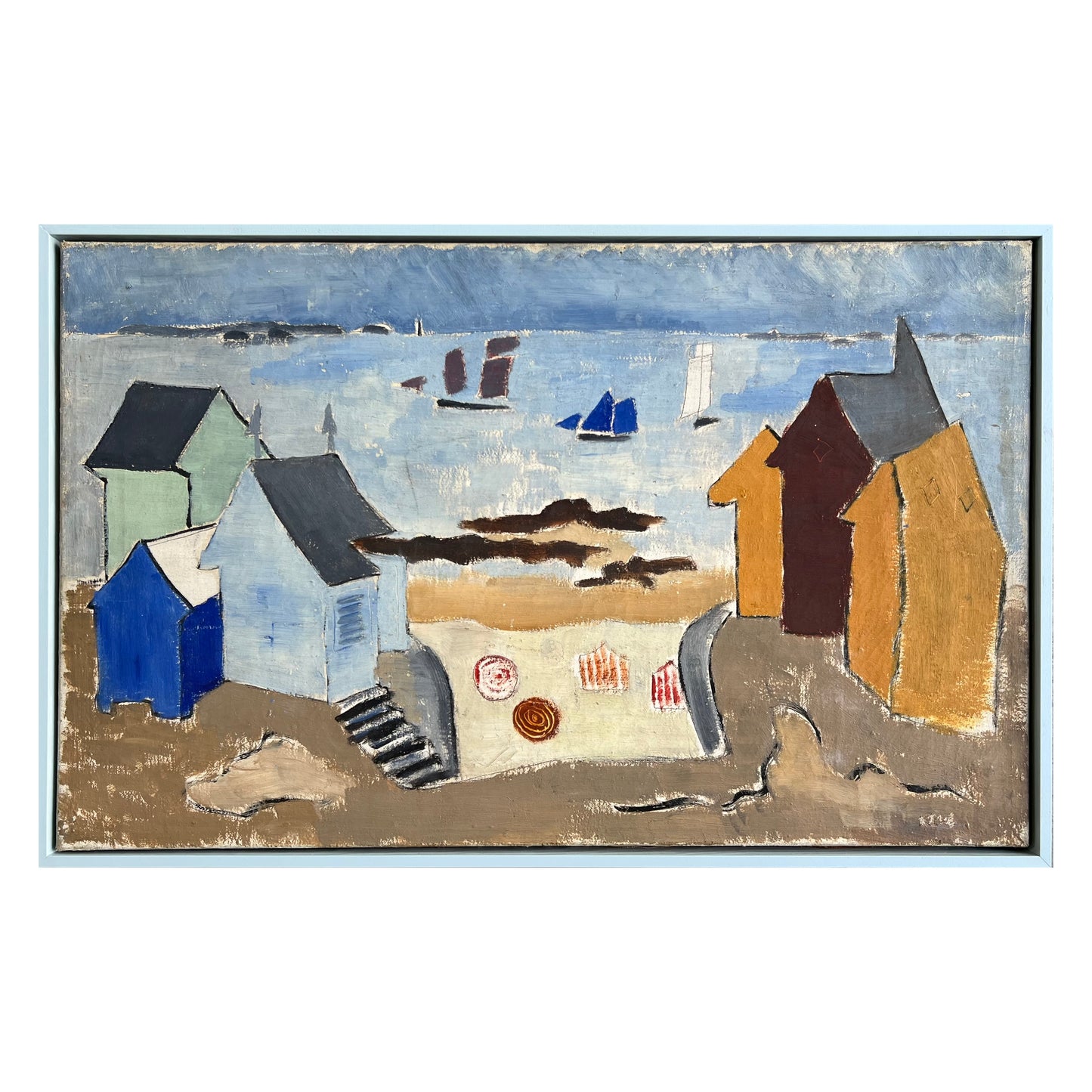 Rita Kernn-Larsen. “Les cabines de trace sur mere” (Carolles-Plage), 1934