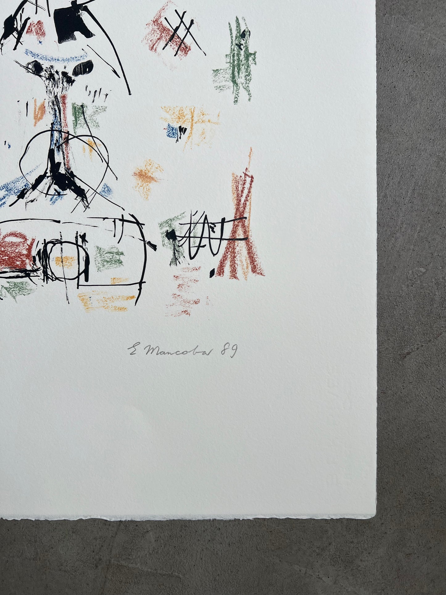 Ernest Mancoba. Composition, 1989