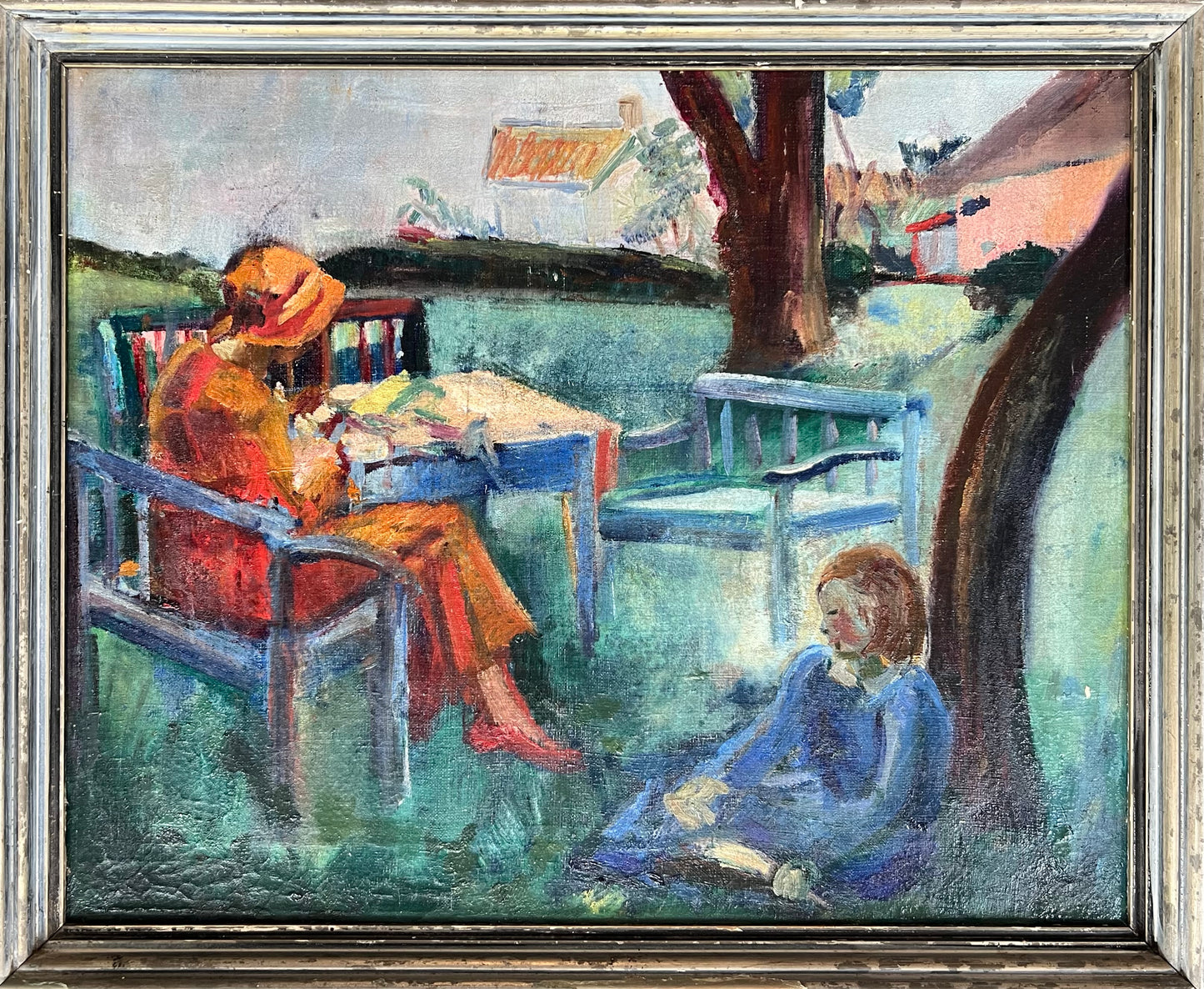 Annette Houth. From the garden in Horneby, 1933