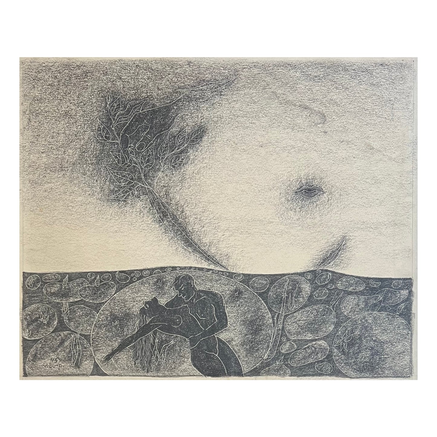 Vilhelm Bjerke-Petersen. Surreel drawing, 1945