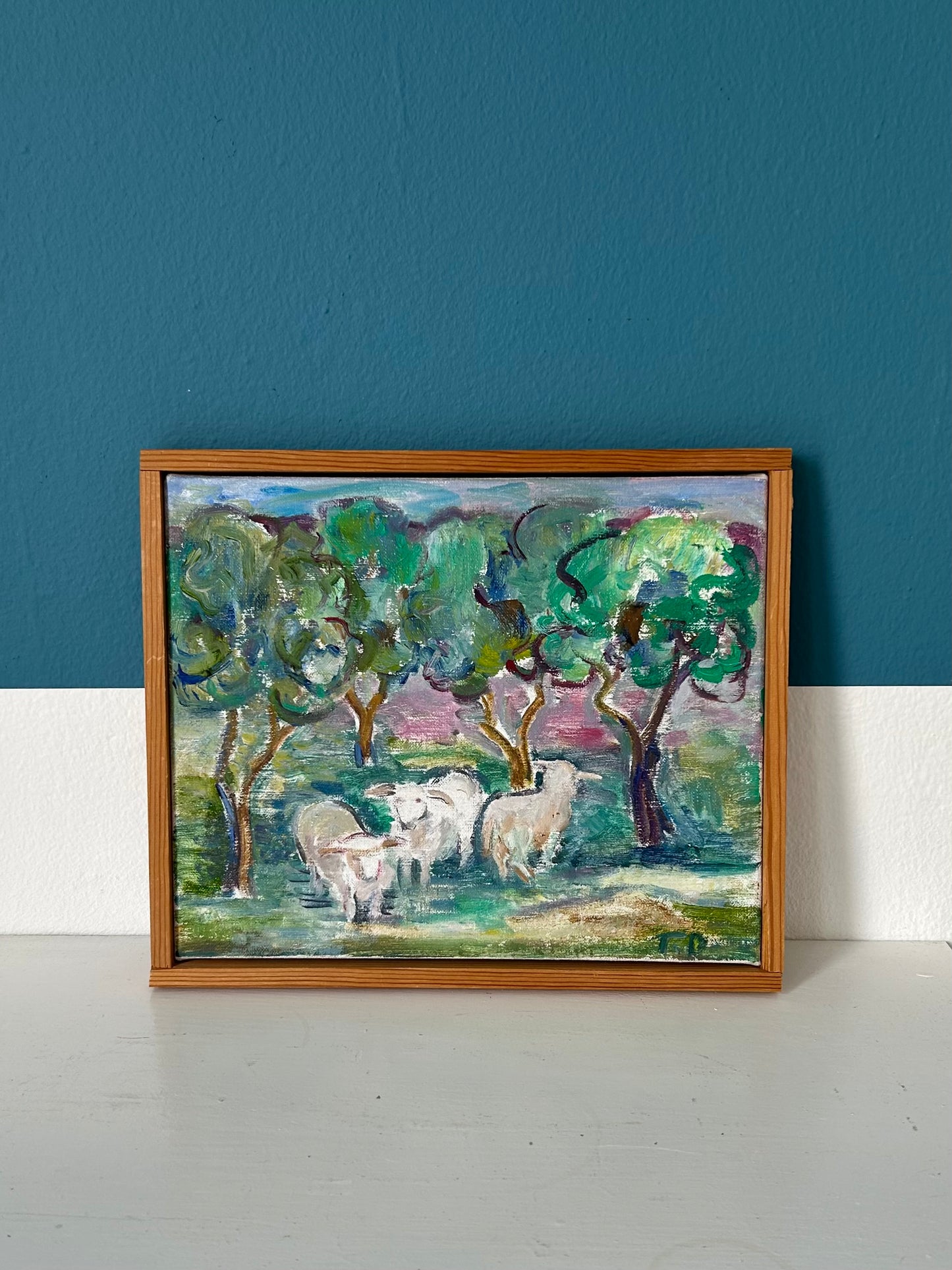 Therese Dragshøj. Landscape with sheep