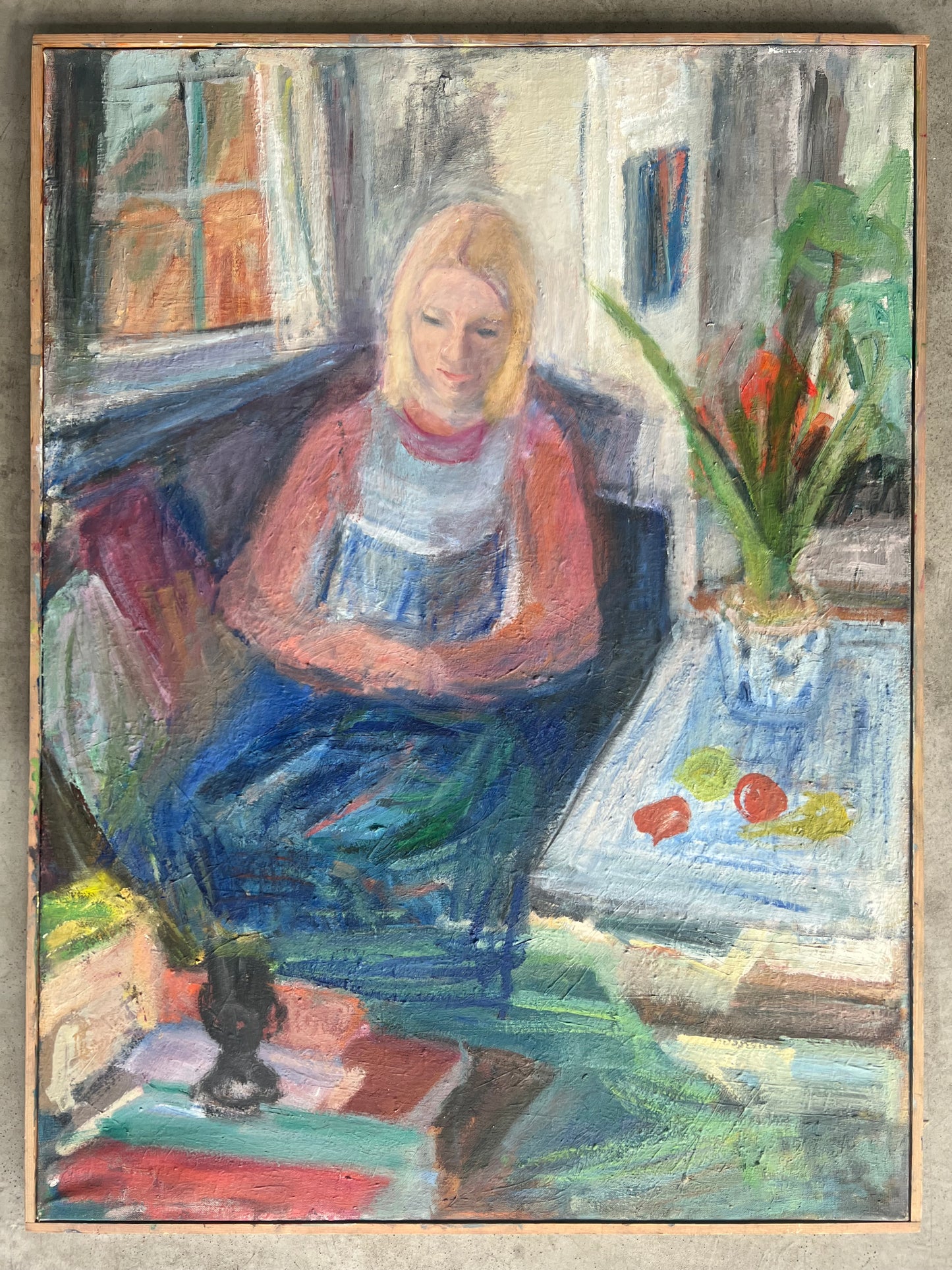 Margrethe Clausen. Interior with a girl