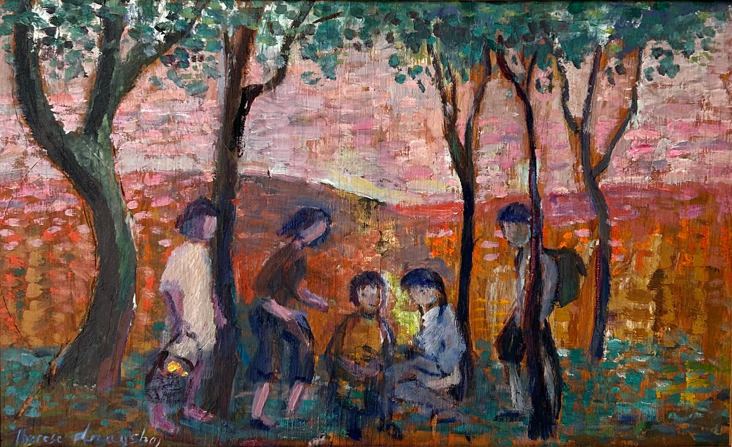 Therese Dragshøj. "Vandrefugle.., Møn" ,1976