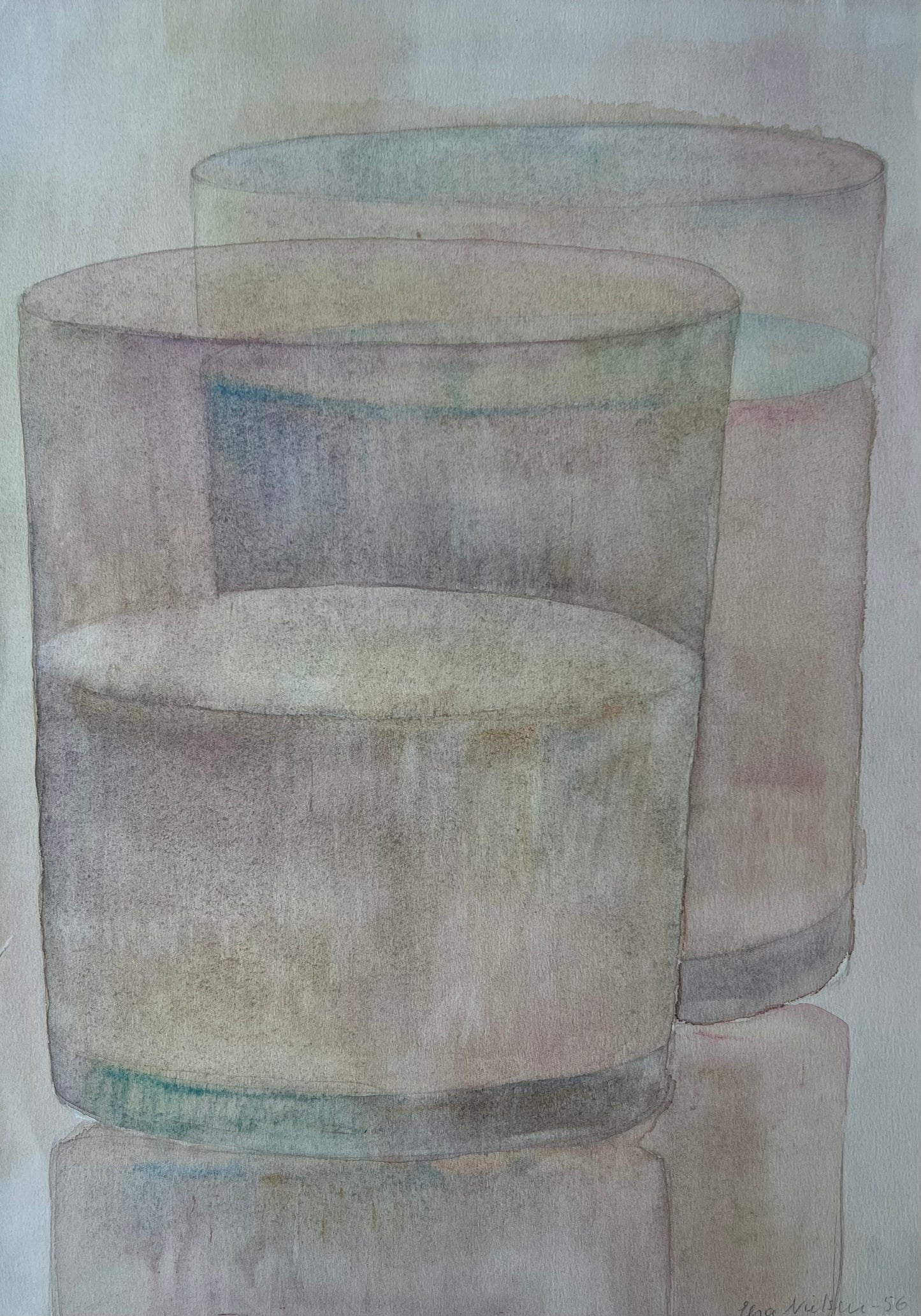 Elsa Nielsen. Two glasses, 1956