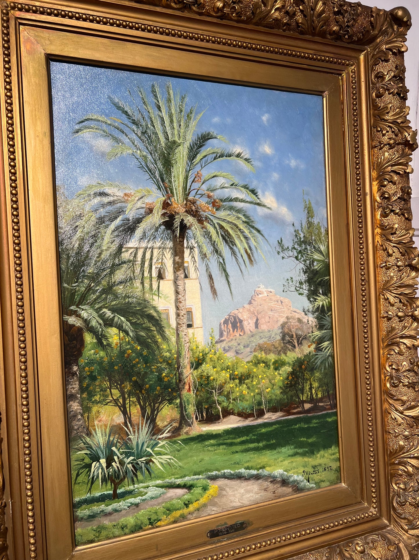 Peder Mønsted. The Royal Gardens in Athens, 1897