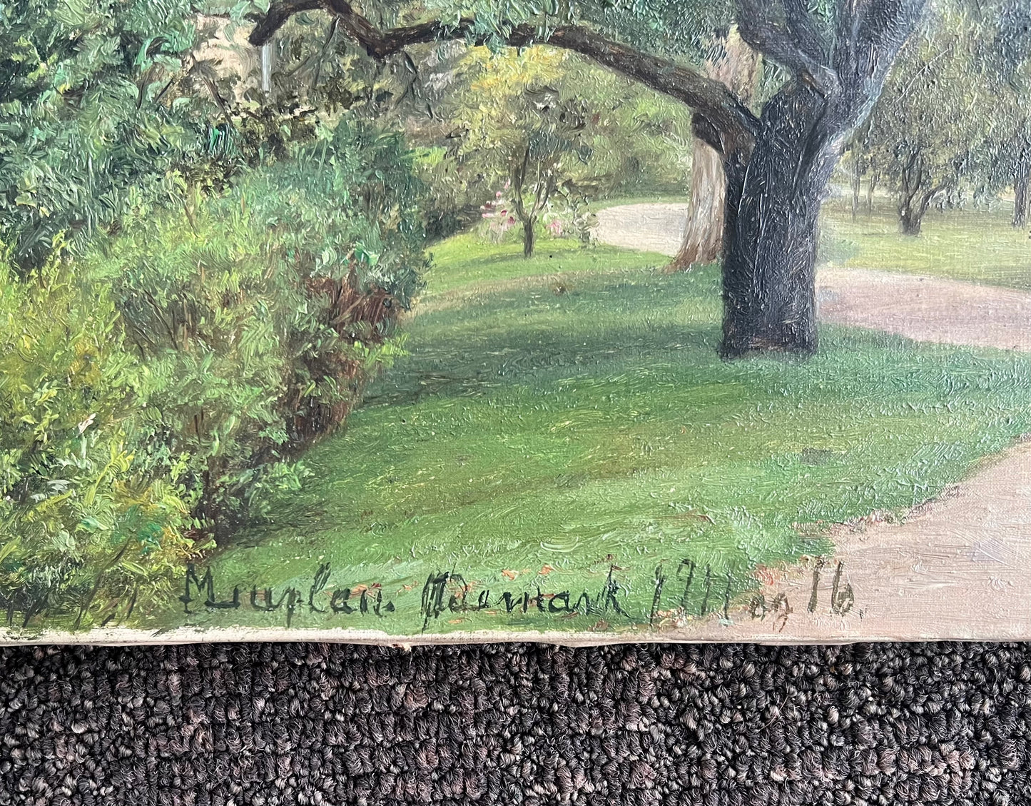 Marie Luplau. From the garden by Ødemark Gods, 1911-1916