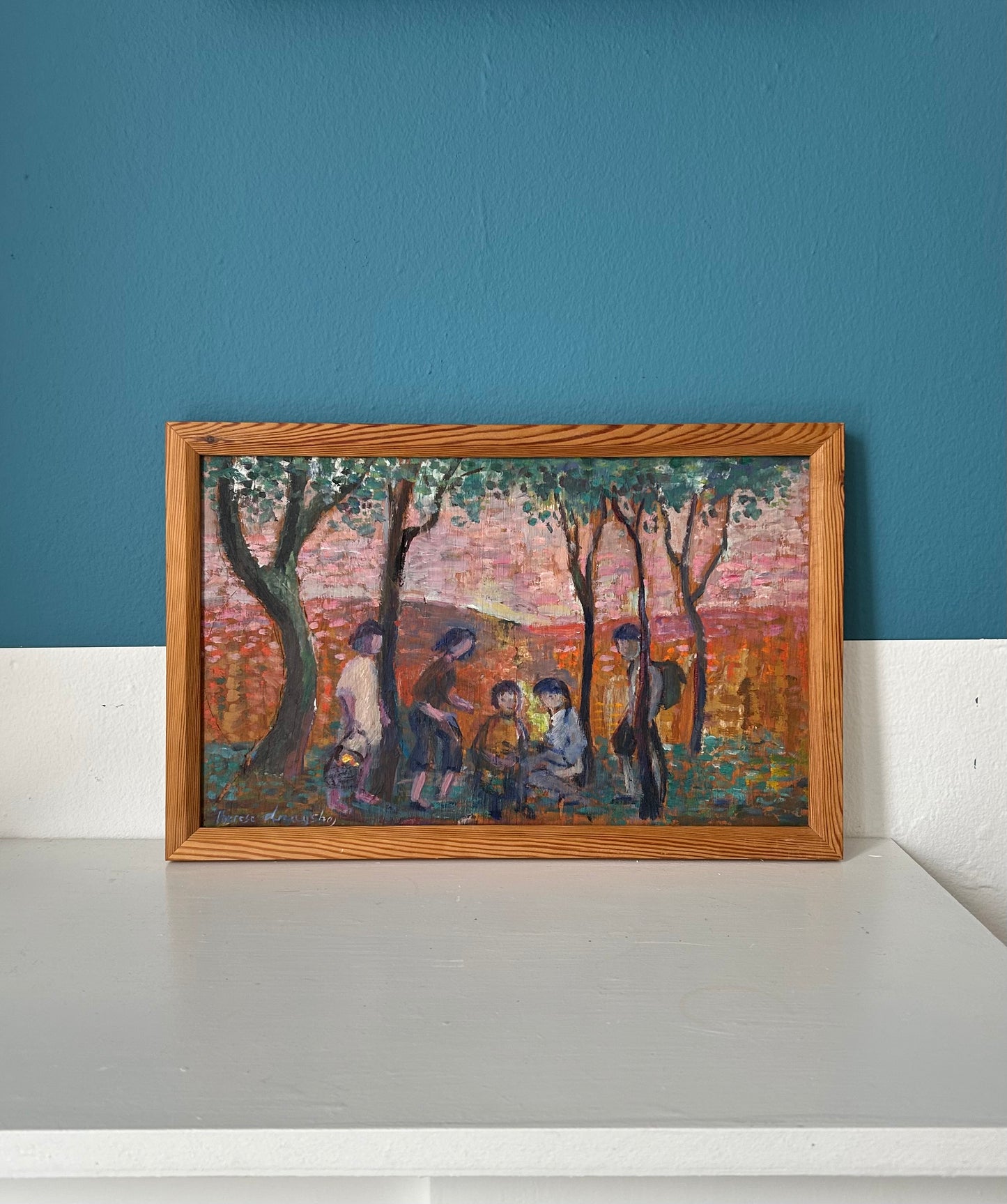 Therese Dragshøj. "Vandrefugle.., Møn" ,1976