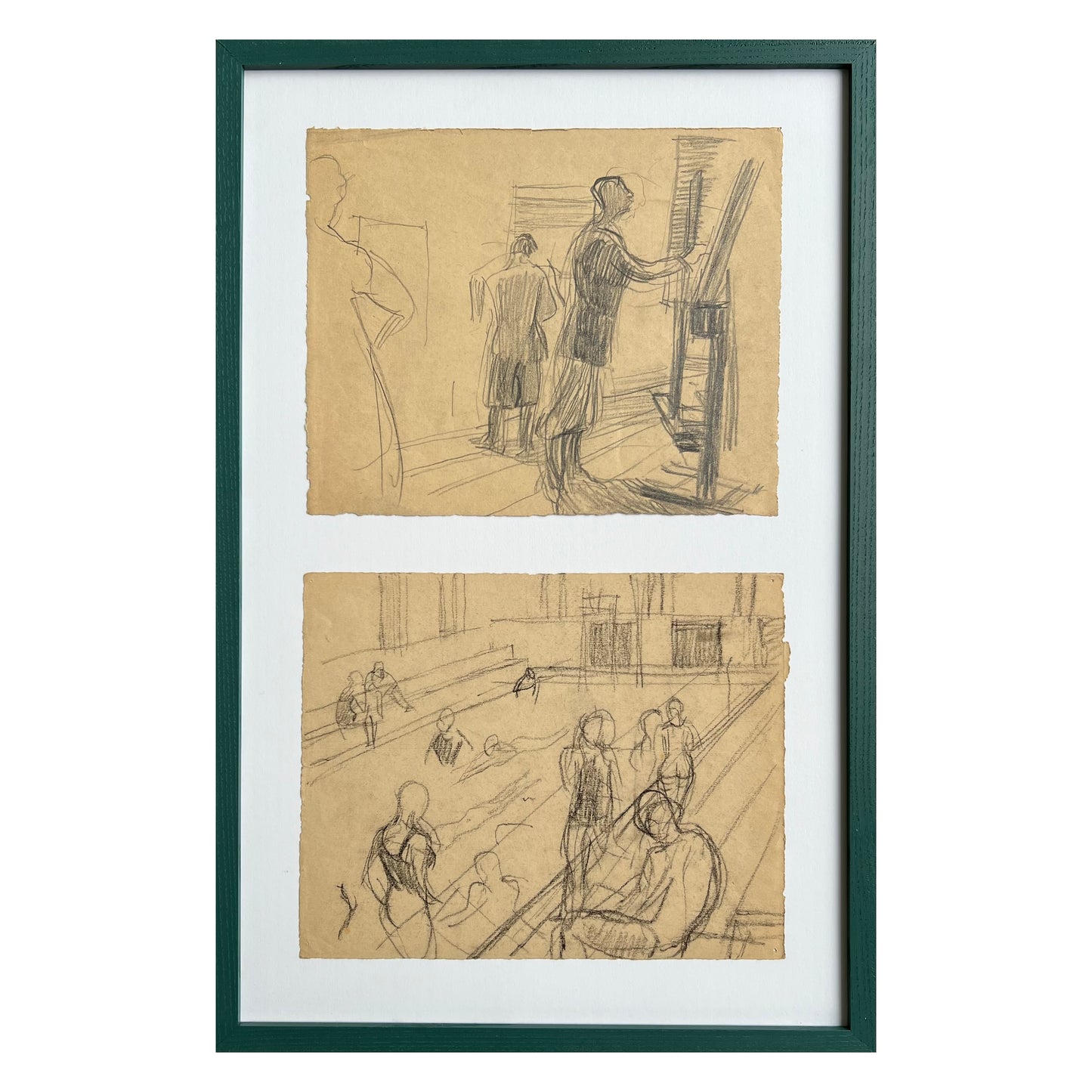 Bizzie Høyer. Sketch from the drawing School and from Frederiksberg Svømmehal”, 1930’s
