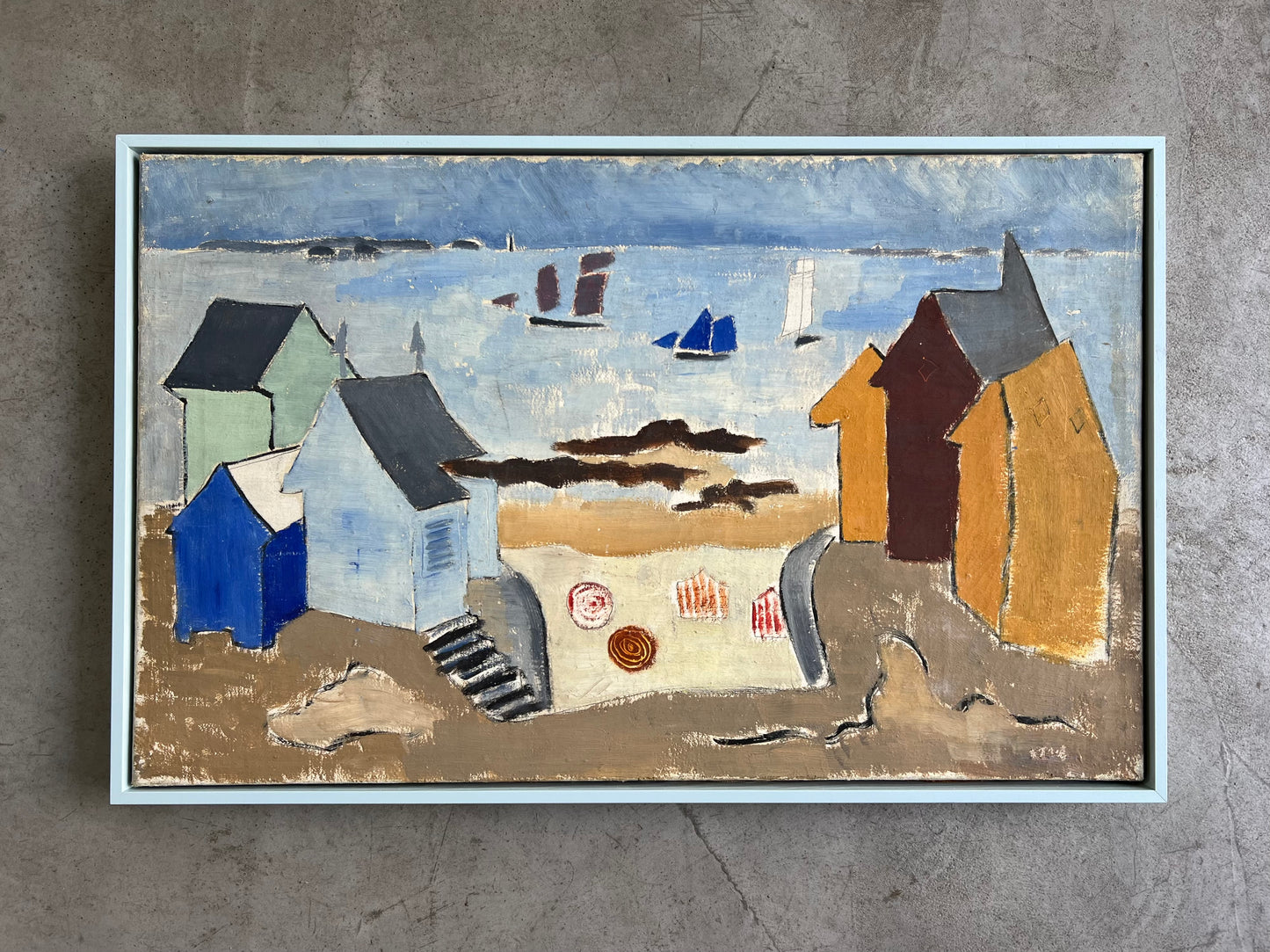 Rita Kernn-Larsen. “Les cabines de trace sur mere” (Carolles-Plage), 1934