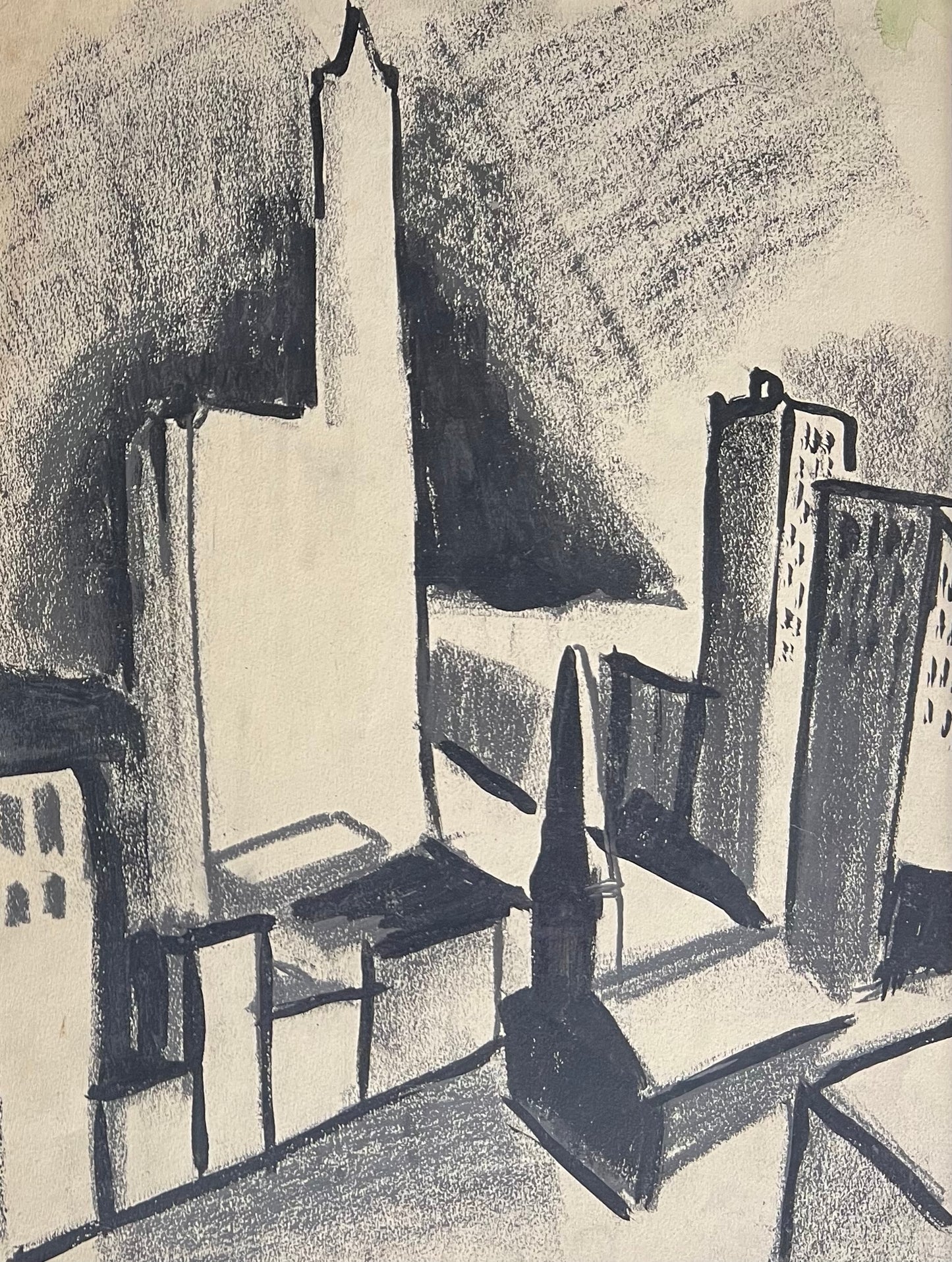 Agnes Cleve. Study of buildings, New York, 1916