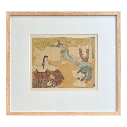 Émile Bernard. “Bretonne étendant le linge”