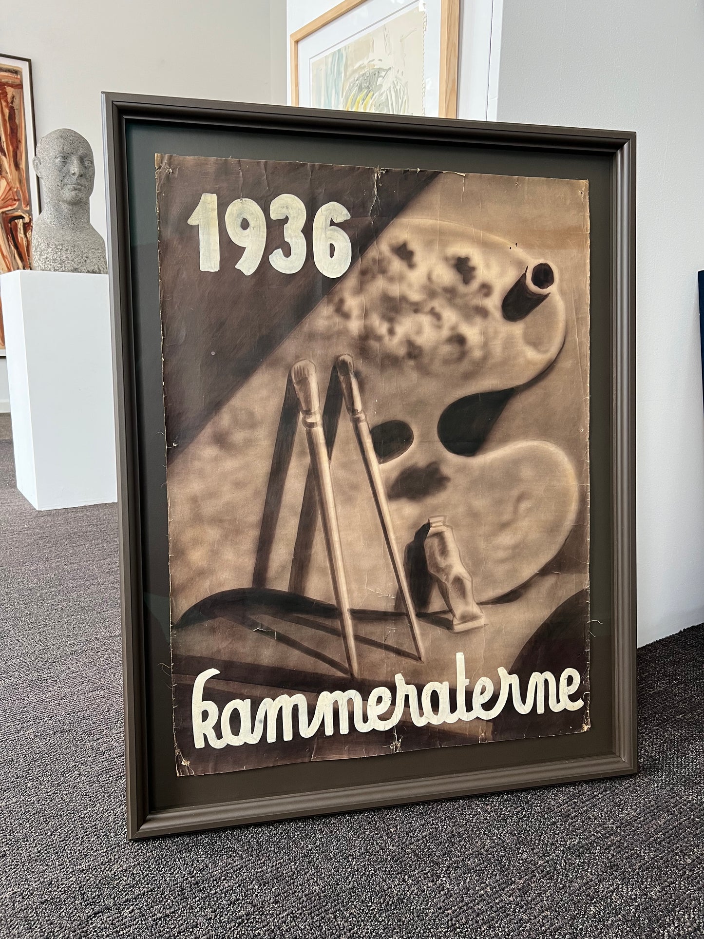 “Kammeraterne”, 1936,handpainted poster
