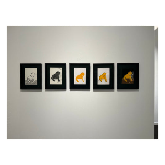 Mette Rasmussen. “Studier af rygende Bamse Rasmussen I-V”, 2025