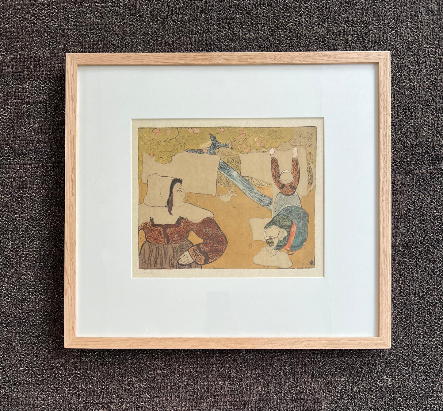 Émile Bernard. “Bretonne étendant le linge”