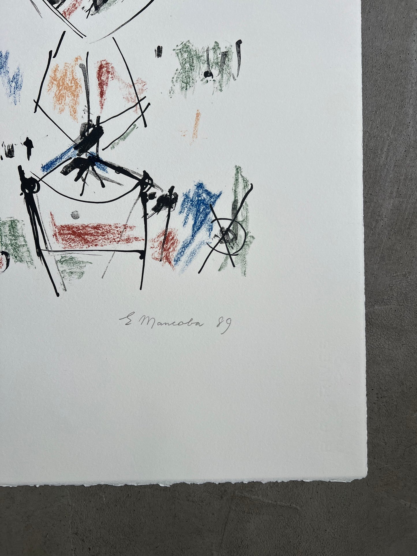 Ernest Mancoba. Composition, 1989