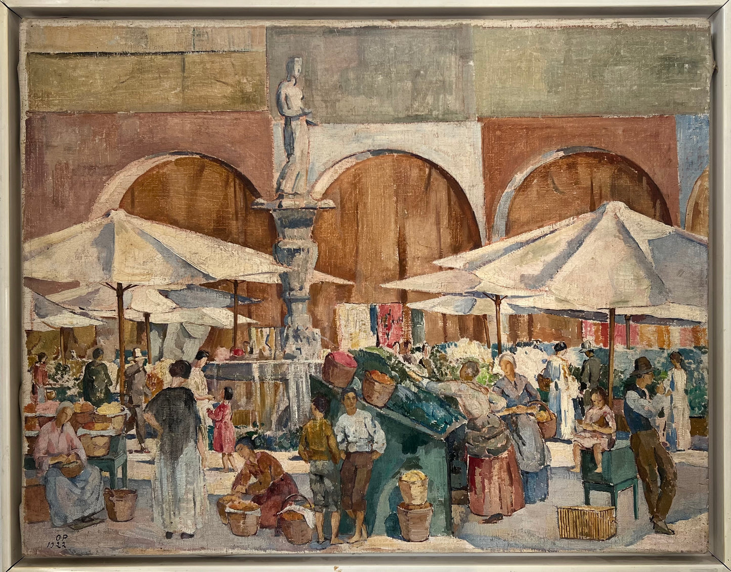 Oda Peters. Market in Verona, 1922