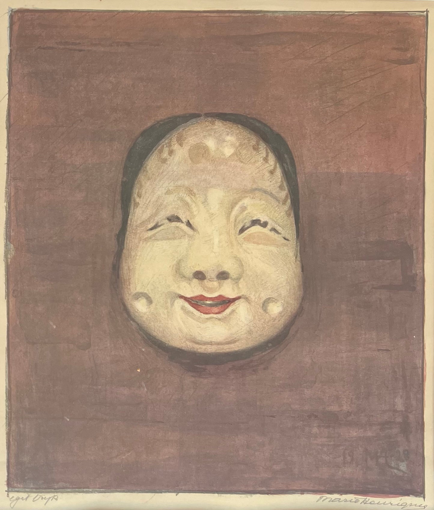 Marie Henriques. Study of a mask, 1928