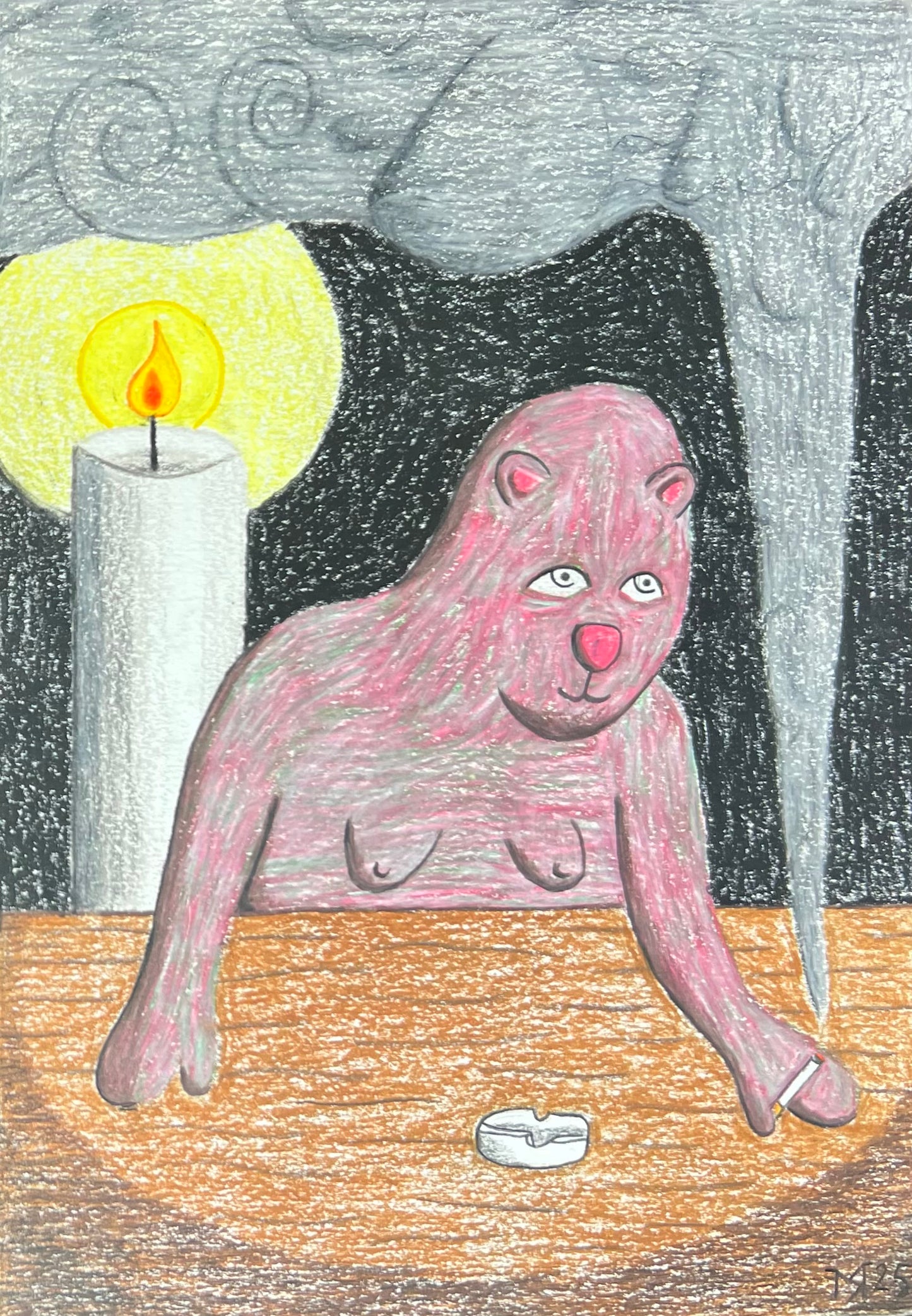 Mette Rasmussen. “Bamse Rasmussen ryger indenfor”, 2025