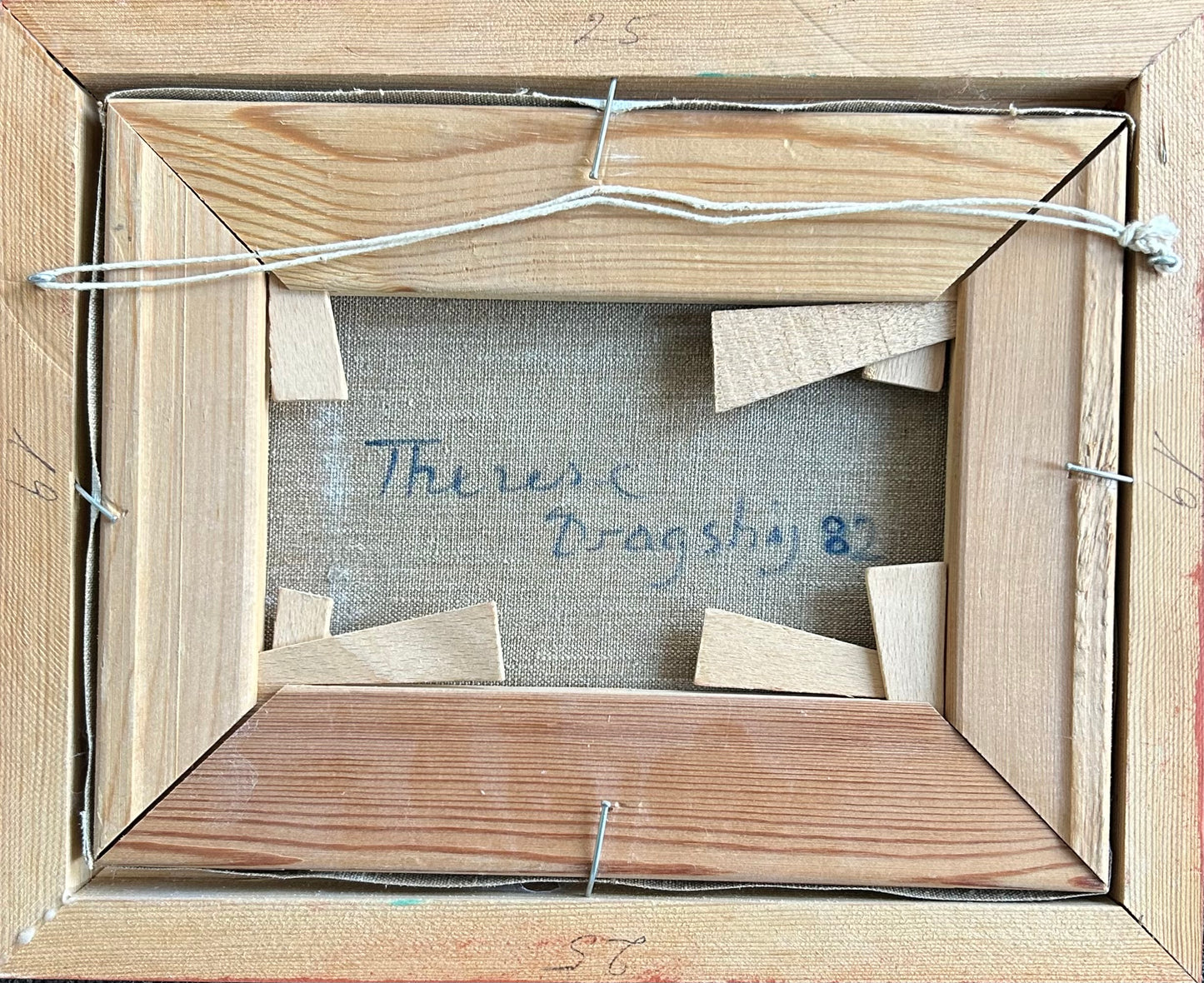 Therese Dragshøj. Landscape with figures, 1982