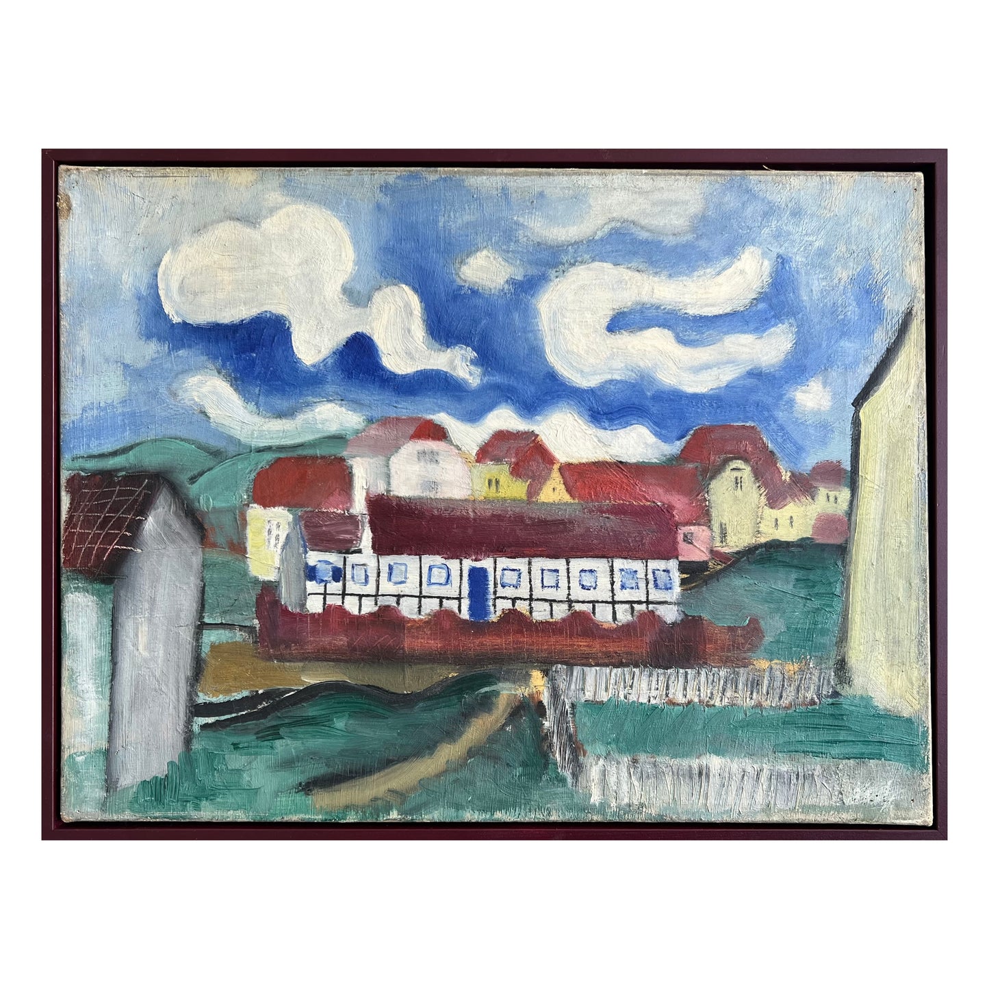 Rita Kernn-Larsen. Study of houses and clouds, 1920’s