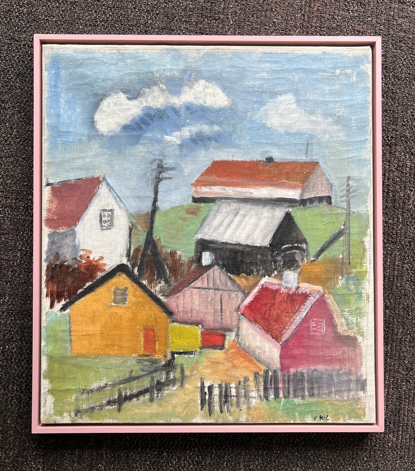 Rita Kernn-Larsen. Houses in a landscape, ca. 1932