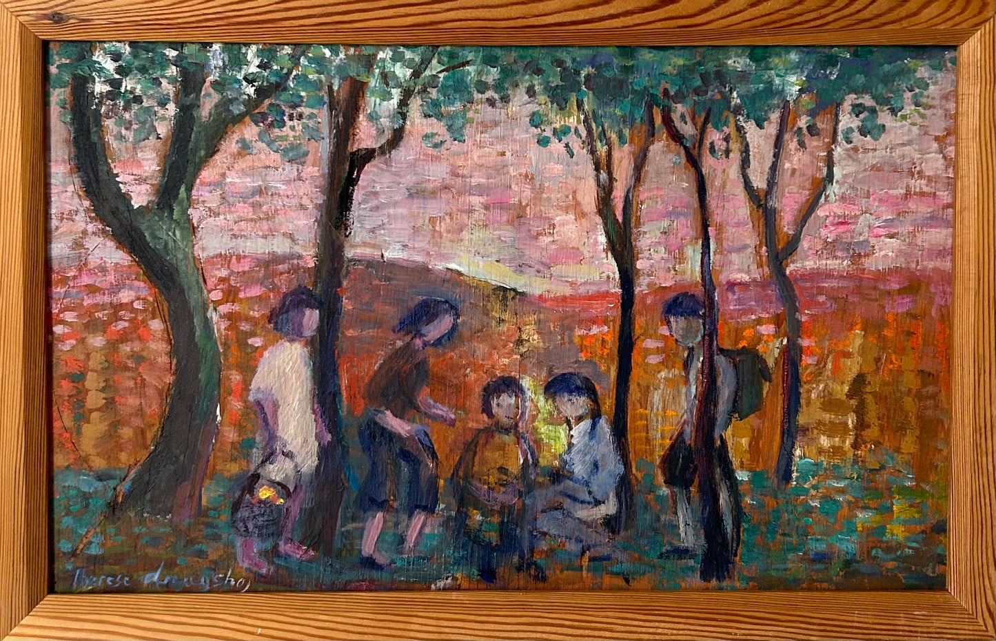 Therese Dragshøj. "Vandrefugle.., Møn" ,1976