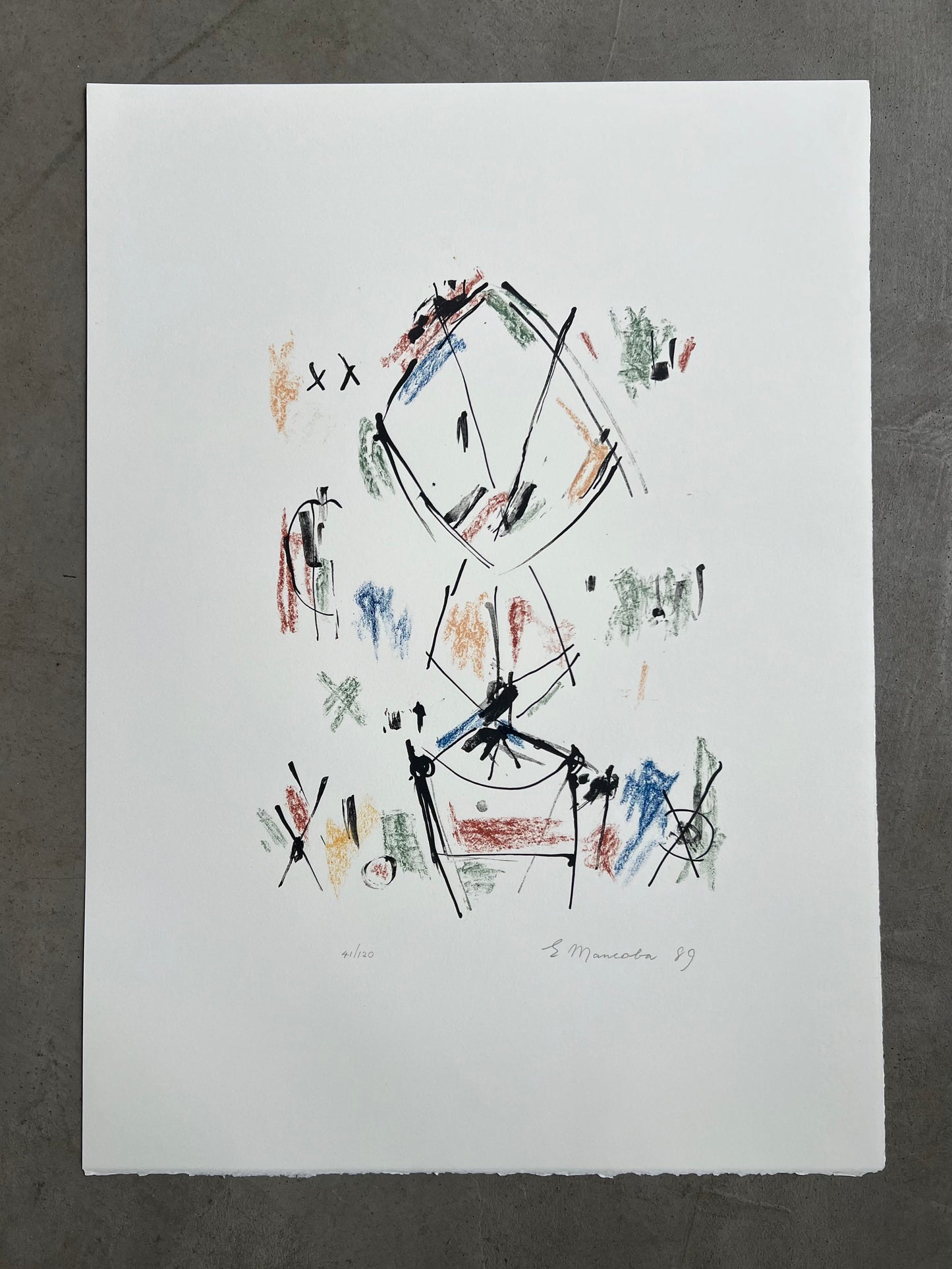 Ernest Mancoba. Composition, 1989