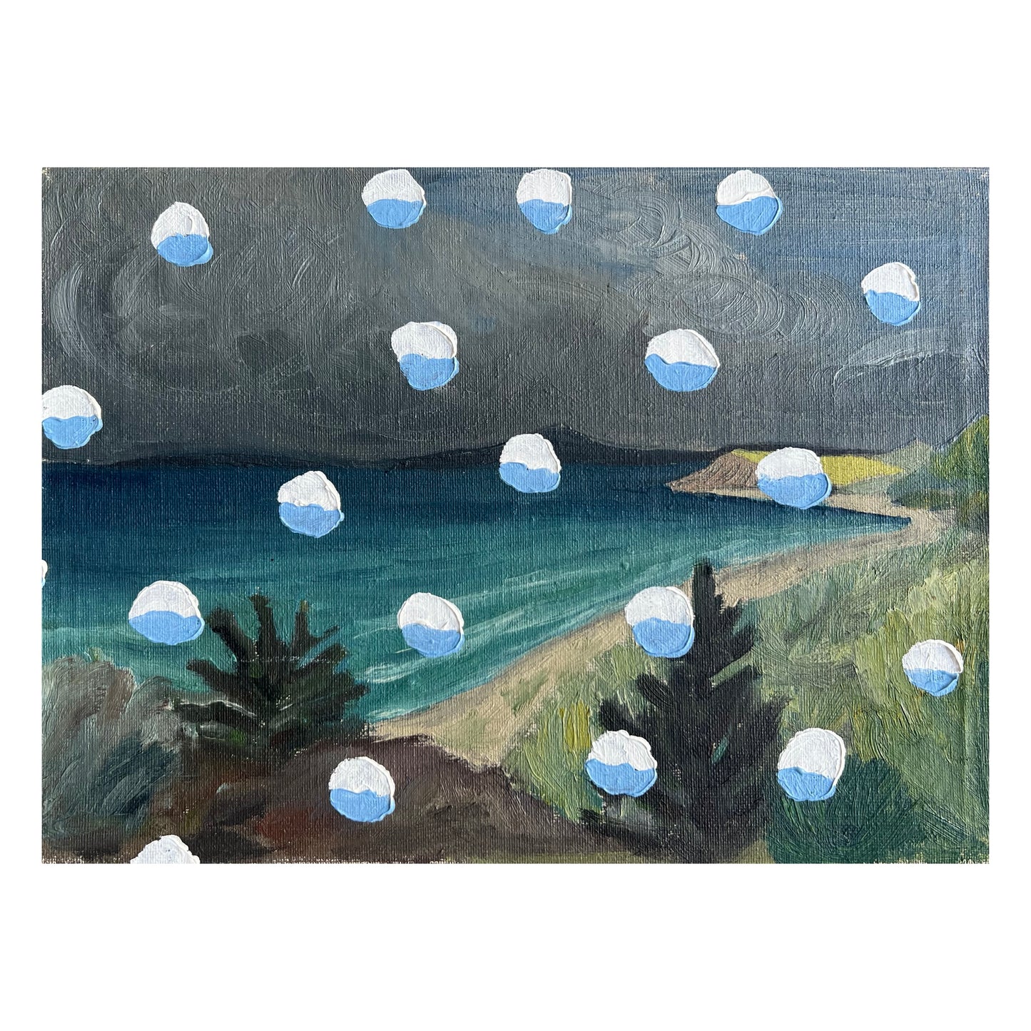 Mads Lindberg. Untitled, (Snowpainting), 2023