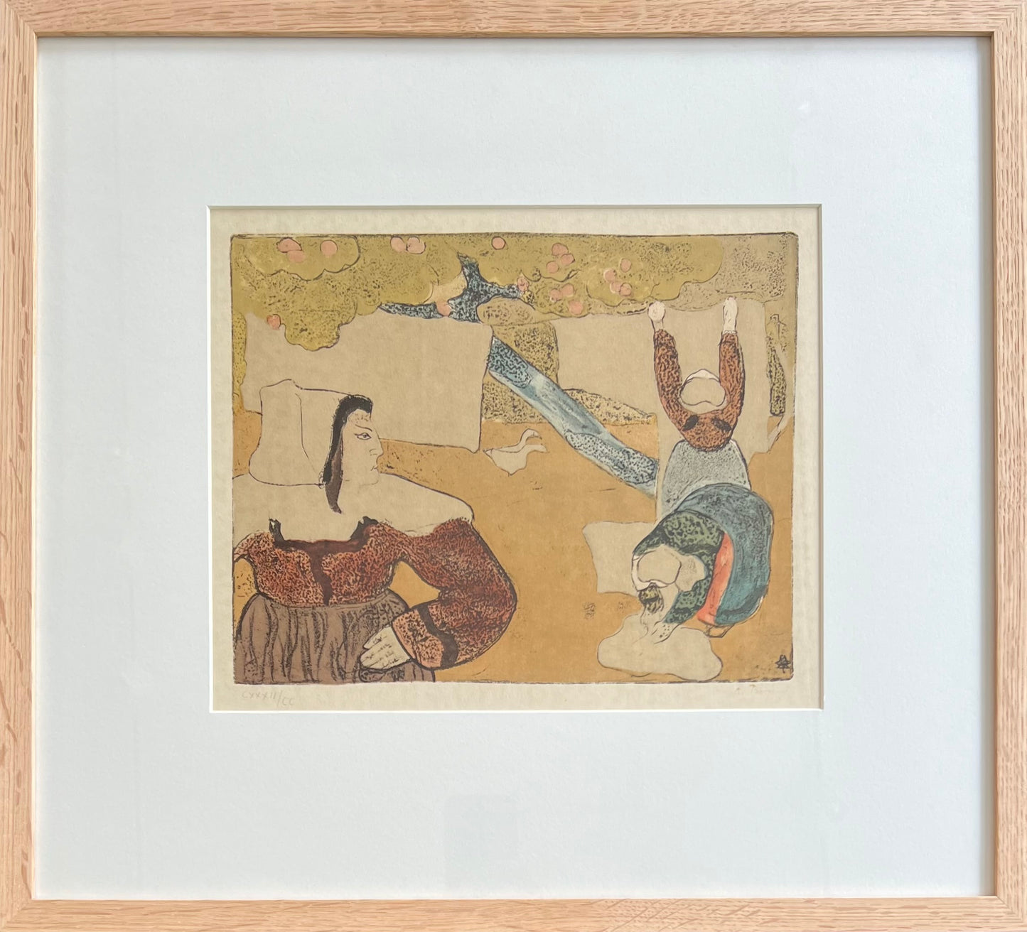 Émile Bernard. “Bretonne étendant le linge”