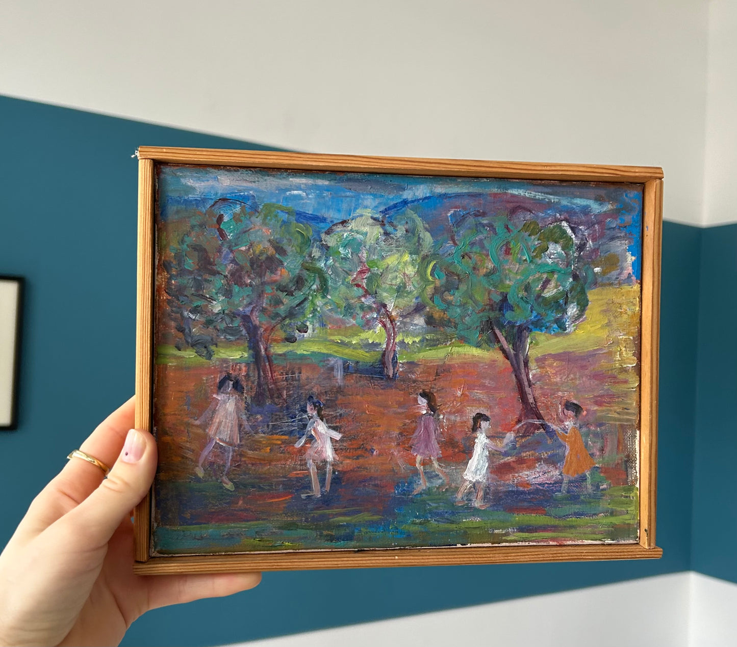 Therese Dragshøj. “Børn i landskab”, 1982