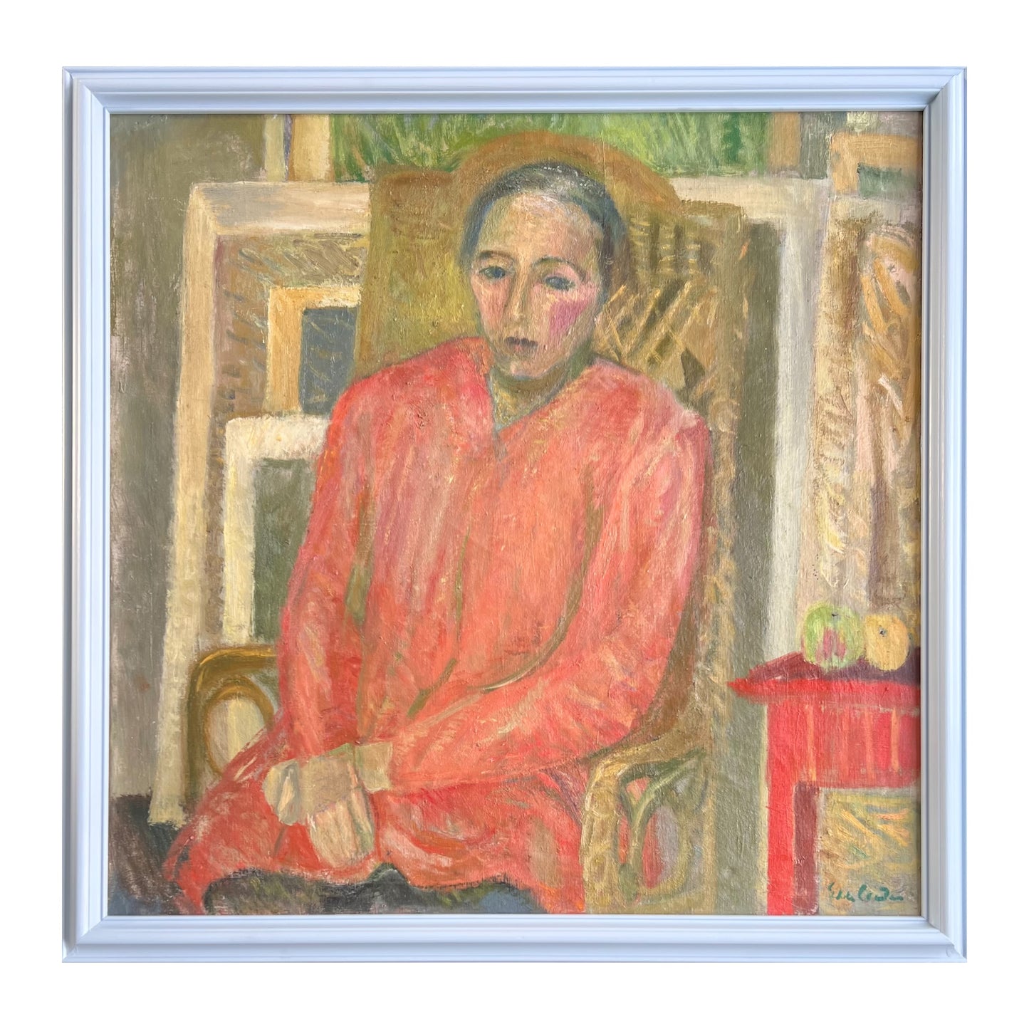 Ebba Carstensen. Portrait in the artists studio, 1946