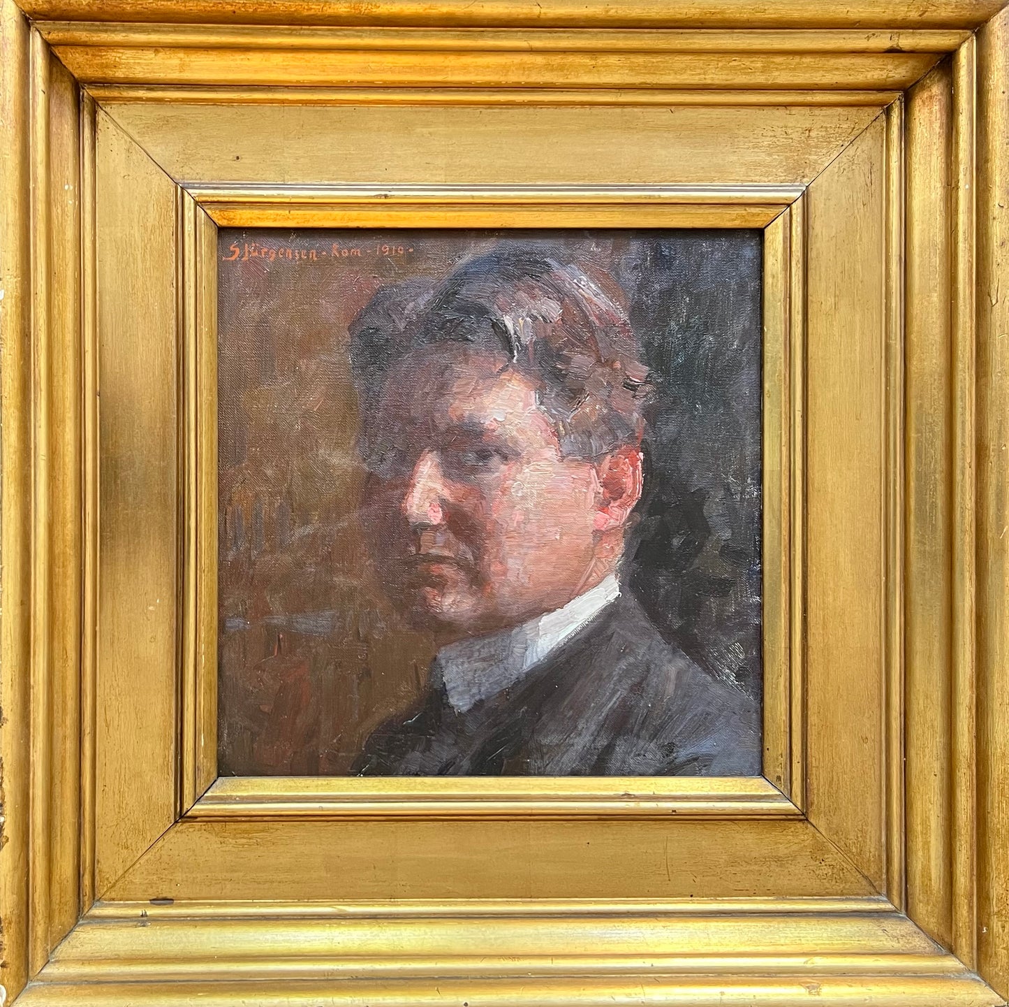 Sophus Jürgensen. The artists selfportrait, Rome, 1910