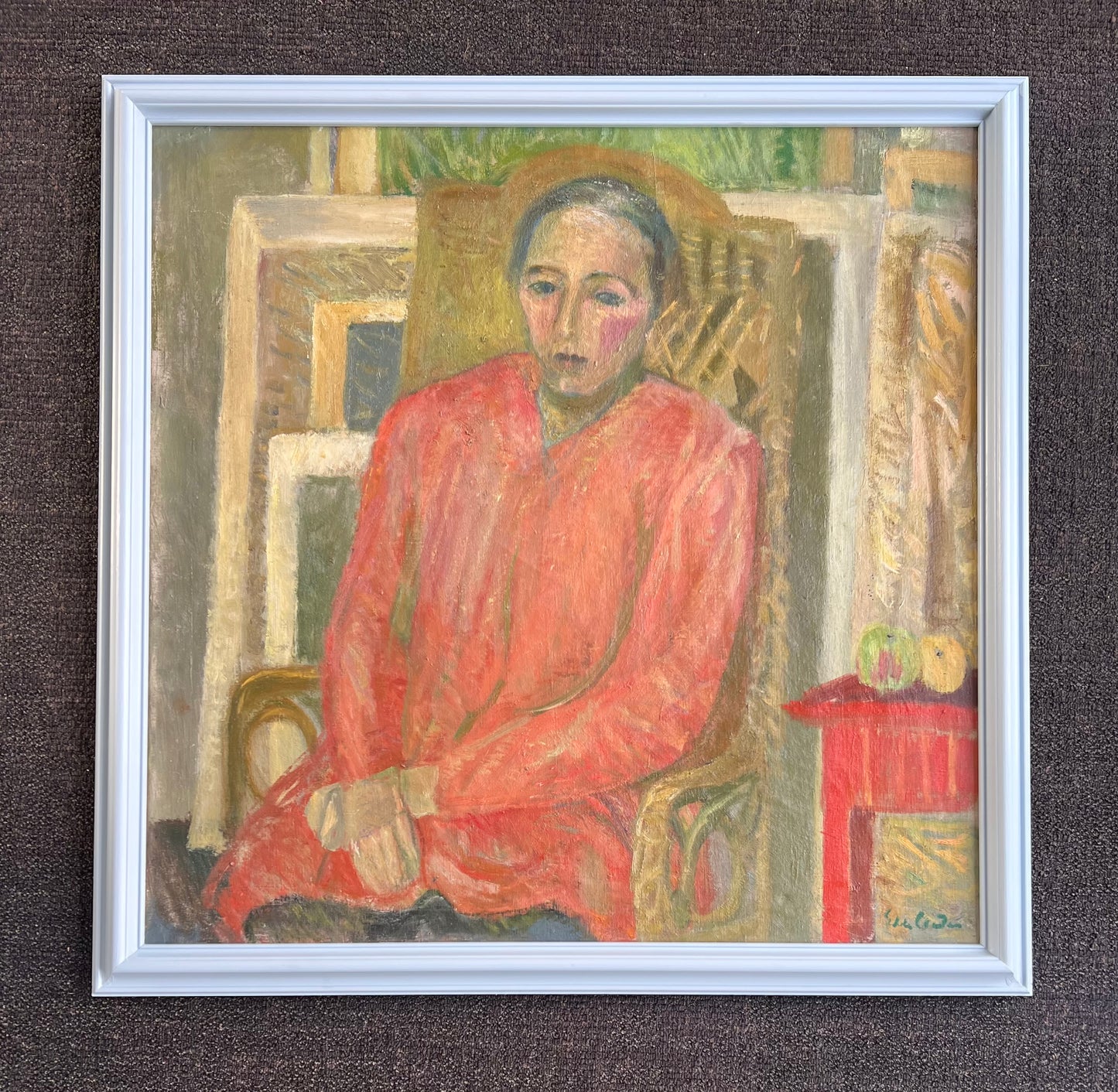 Ebba Carstensen. Portrait in the artists studio, 1946