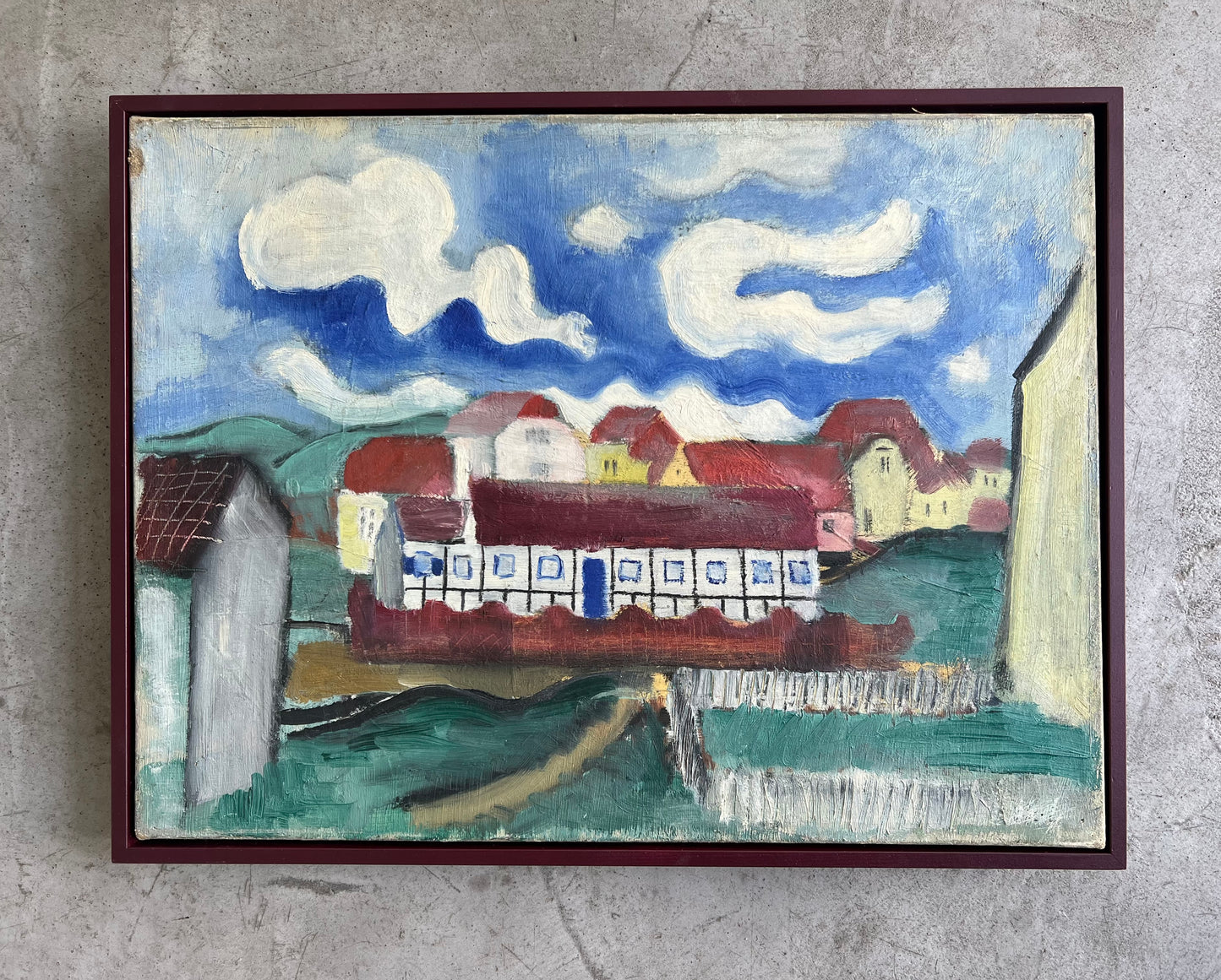 Rita Kernn-Larsen. Study of houses and clouds, 1920’s