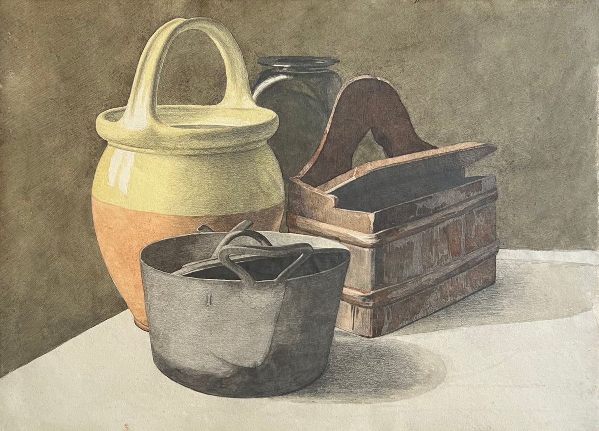 Georgia Skovgaard. Stillife with rustic vessels