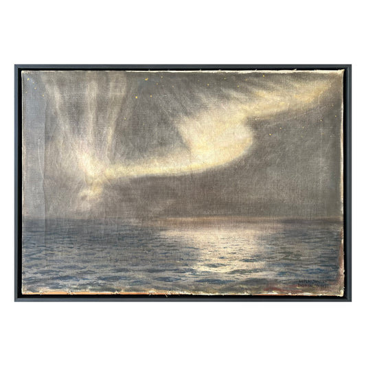 Luplau Janssen. Northern lights over Baffin Bay, 1925