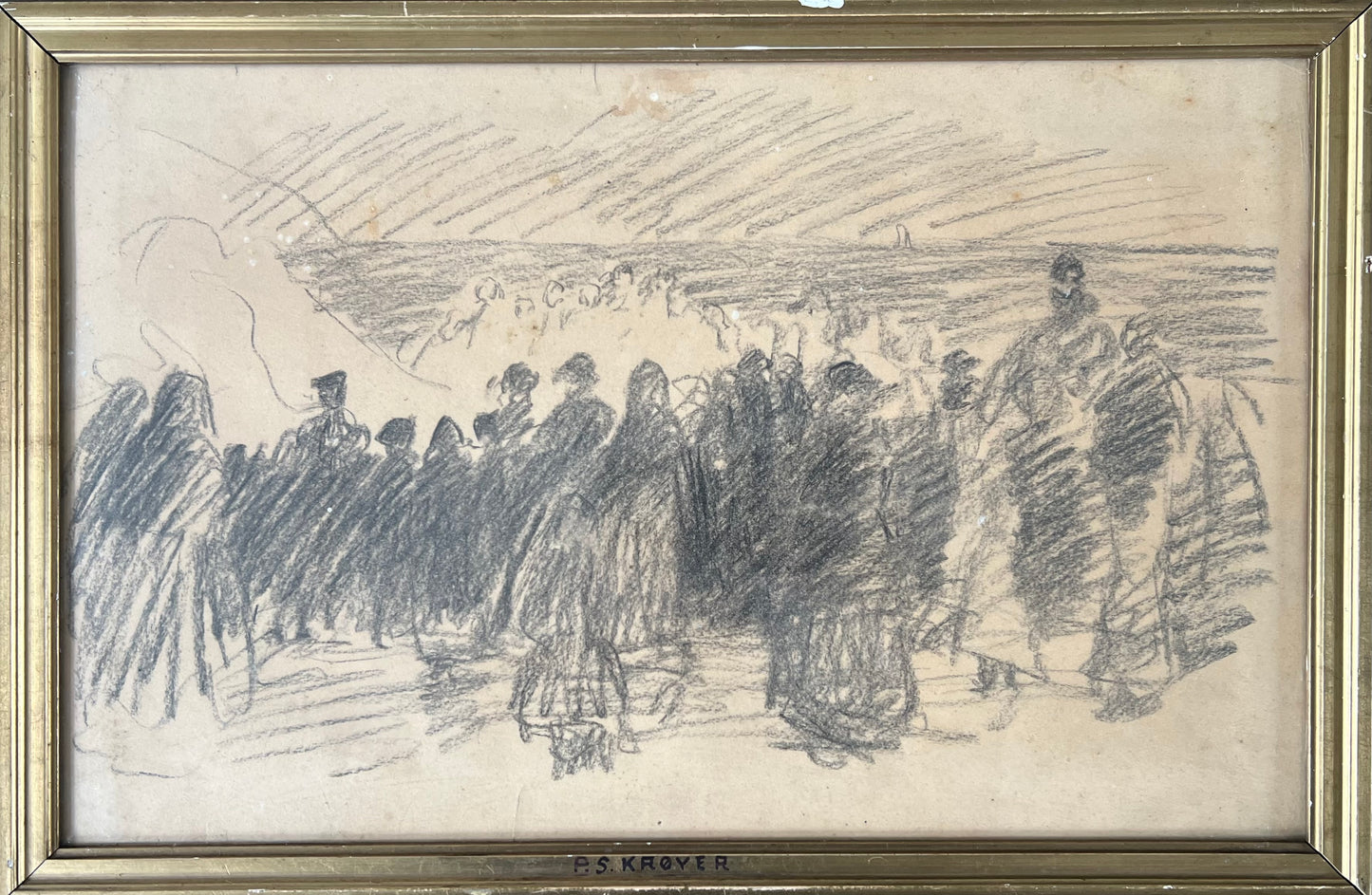 P. S. Krøyer. “Studie til St. Hansblus paa Stranden ved Skagen”, ca. 1906
