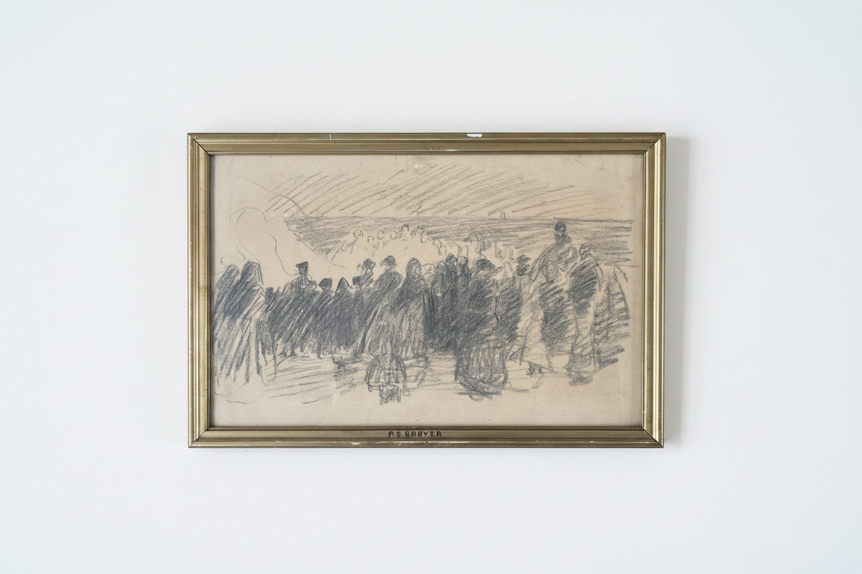 P. S. Krøyer. “Studie til St. Hansblus paa Stranden ved Skagen”, ca. 1906