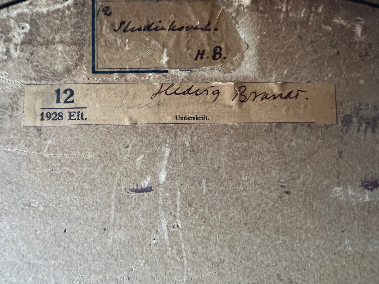 Hedvig Brandt. “Studiehoved”, 1928