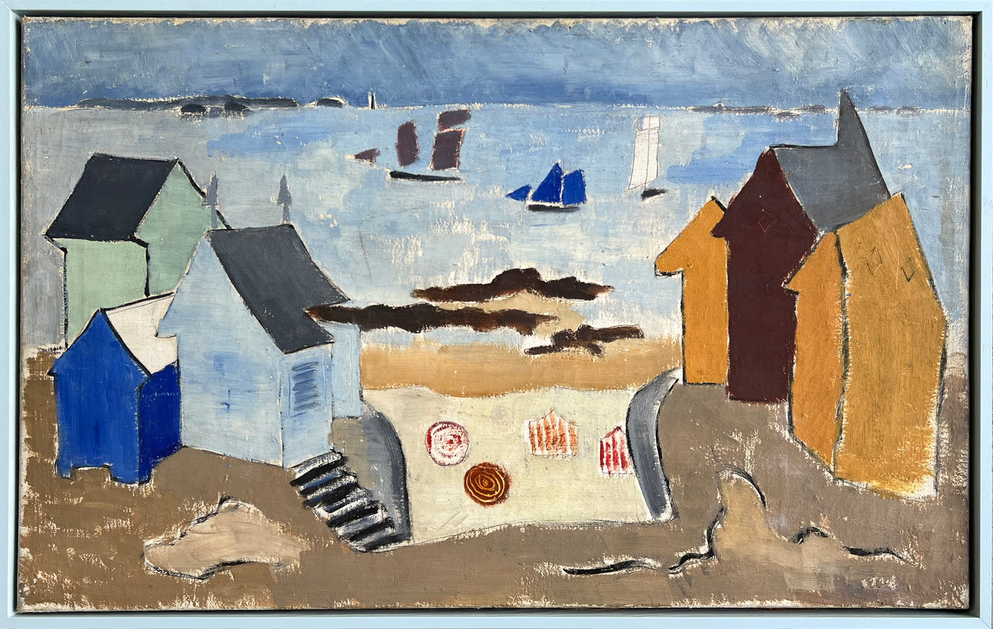 Rita Kernn-Larsen. “Les cabines de trace sur mere” (Carolles-Plage), 1934