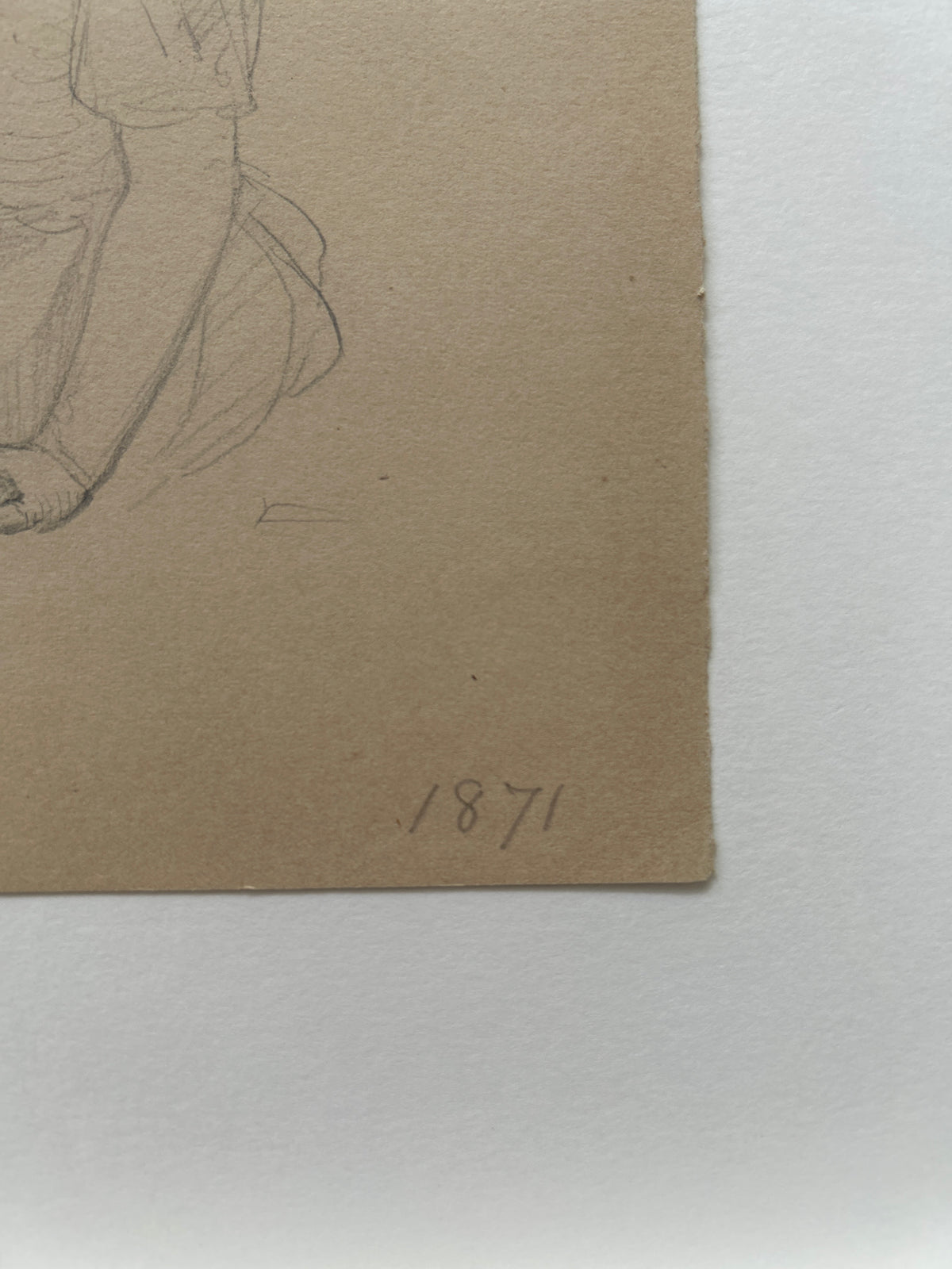P. C. Skovgaard. Studies of a girl, possibly Susette Cathrine Skovgaard, 1871