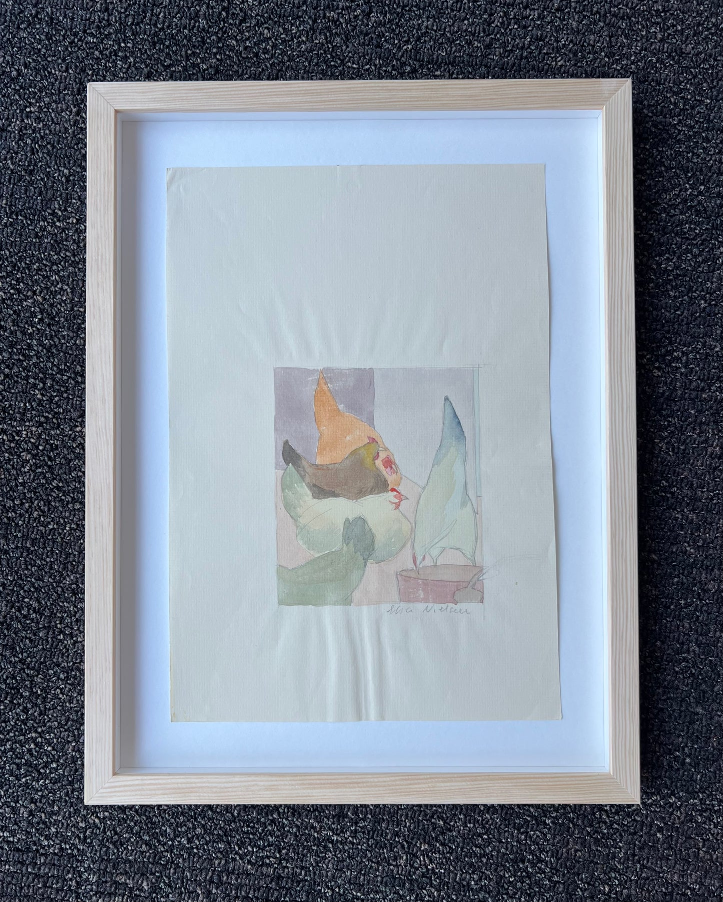 Elsa Nielsen. Composition with chickens