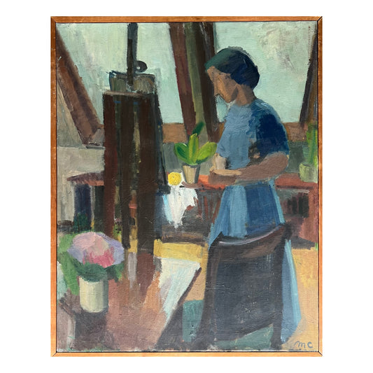 Margrethe Clausen. Painter by the easel