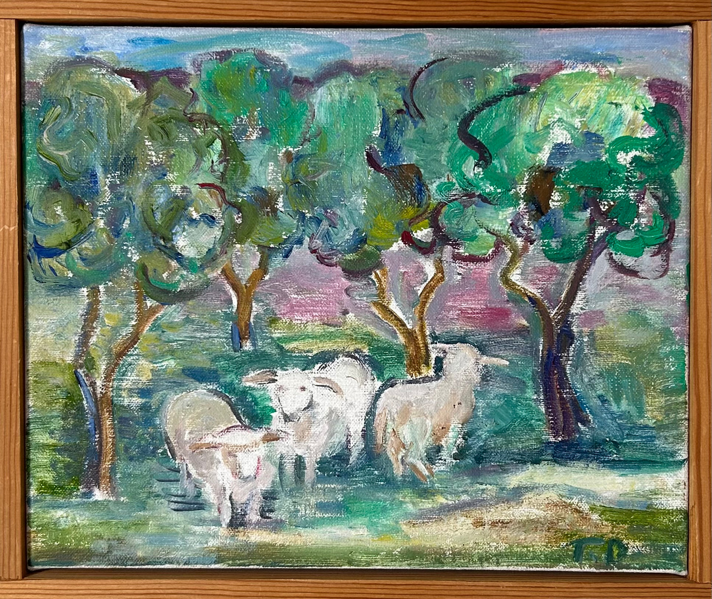 Therese Dragshøj. Landscape with sheep