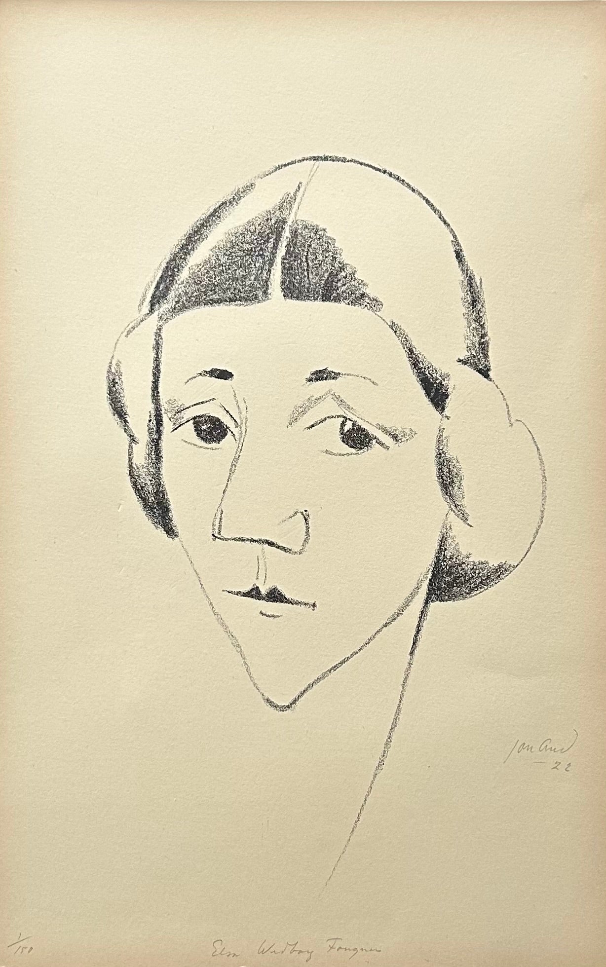 John Jon-And. Portrait of Elsa Widborg, 1922