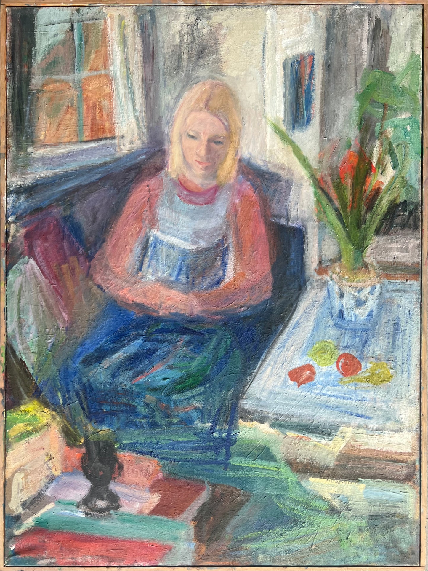 Margrethe Clausen. Interior with a girl