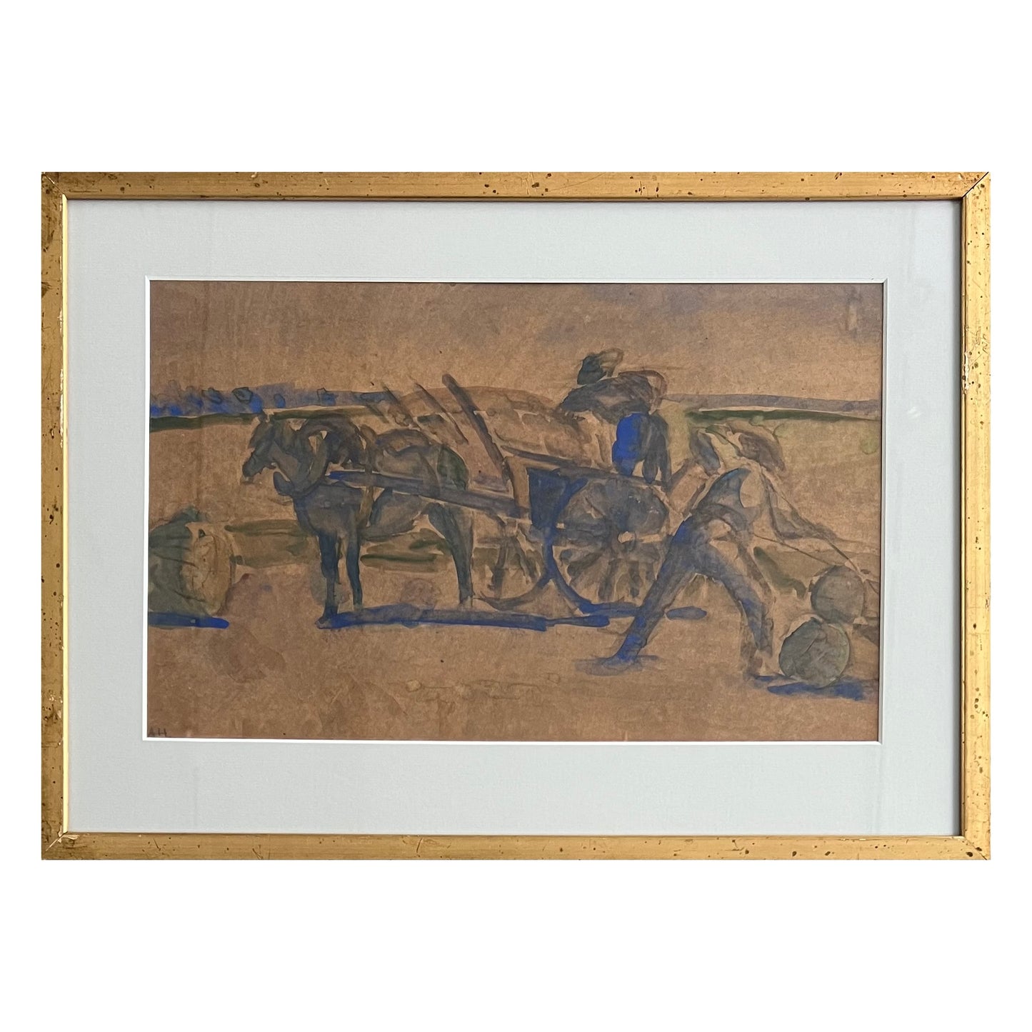 Astrid Holm. “Vognen læsses, Bretagne”