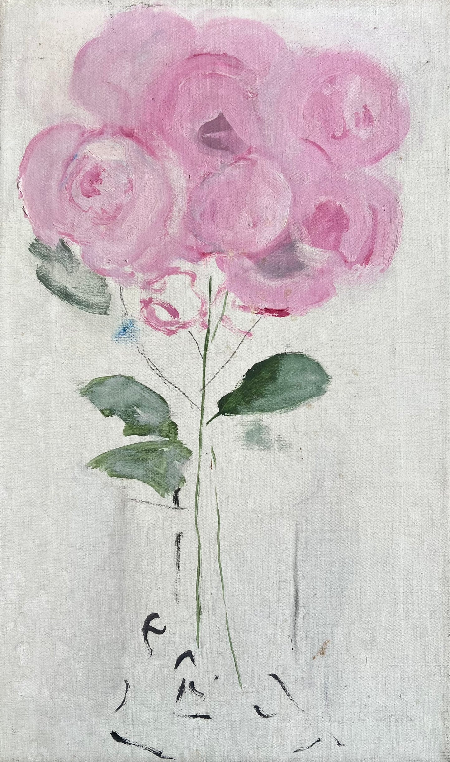 Else Fischer-Hansen. Pink roses, 1980